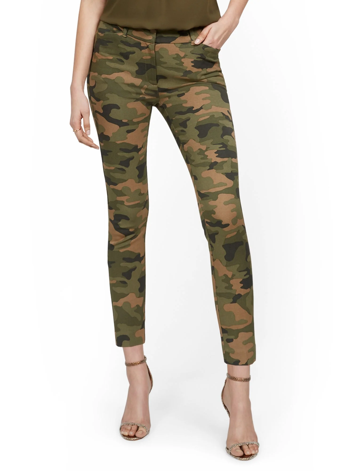 Audrey High-Waisted Ankle Pant - Camo-Print - Image 2