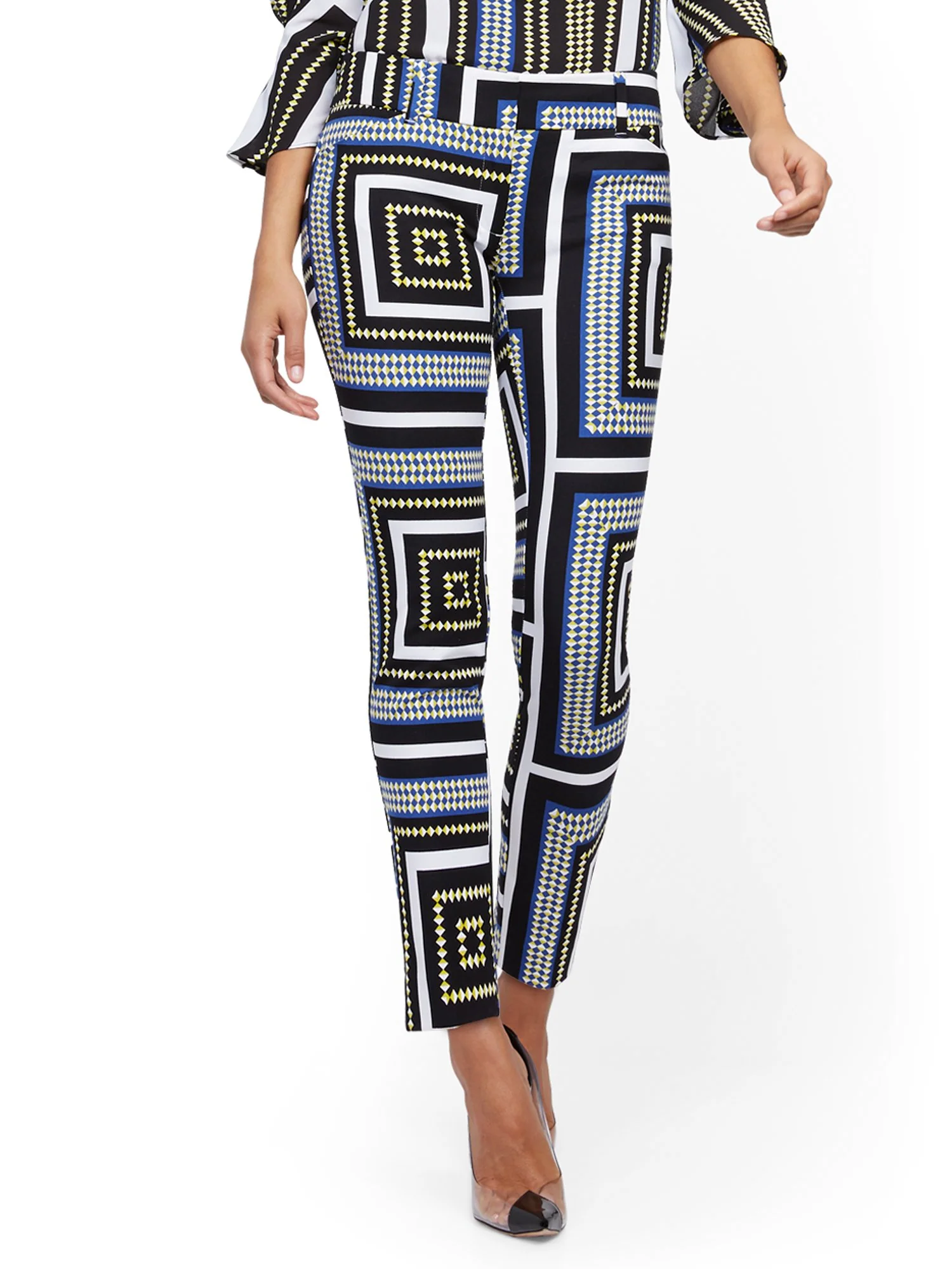 Audrey Slim-Leg Ankle Pant - Graphic Print - Image 2