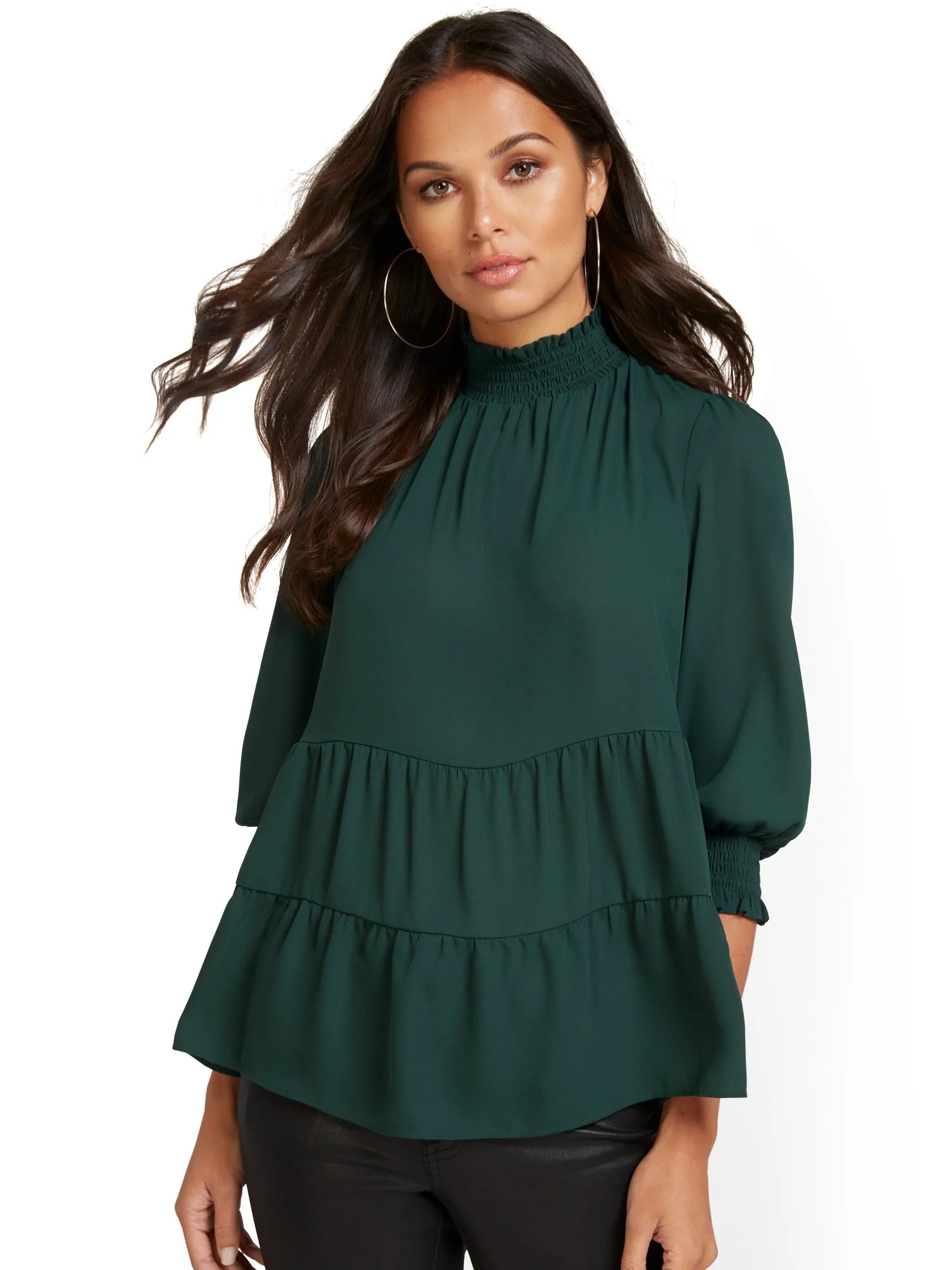 Babydoll Mock-Neck Top - Image 2