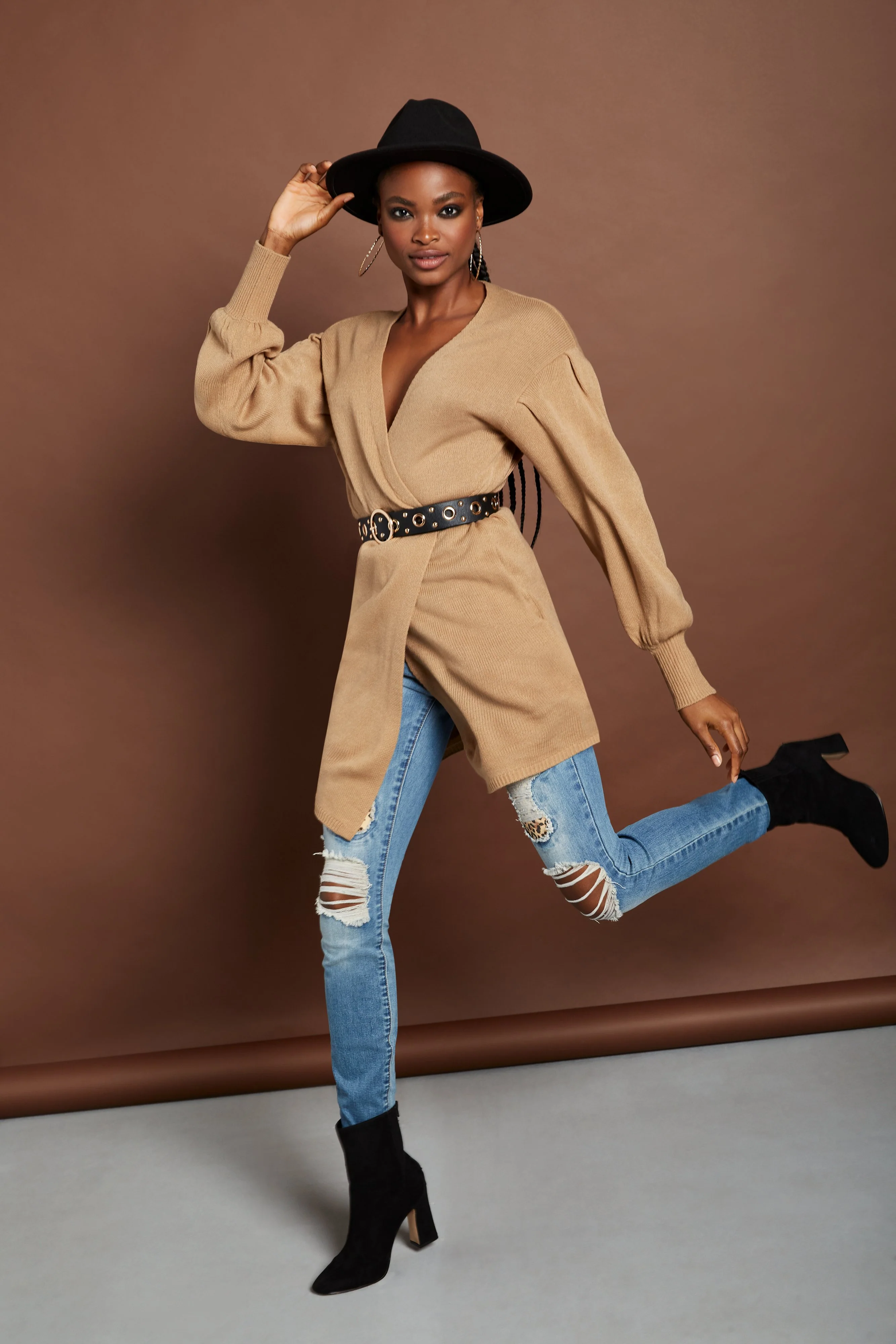 Balloon-Sleeve Cardigan - Image 10