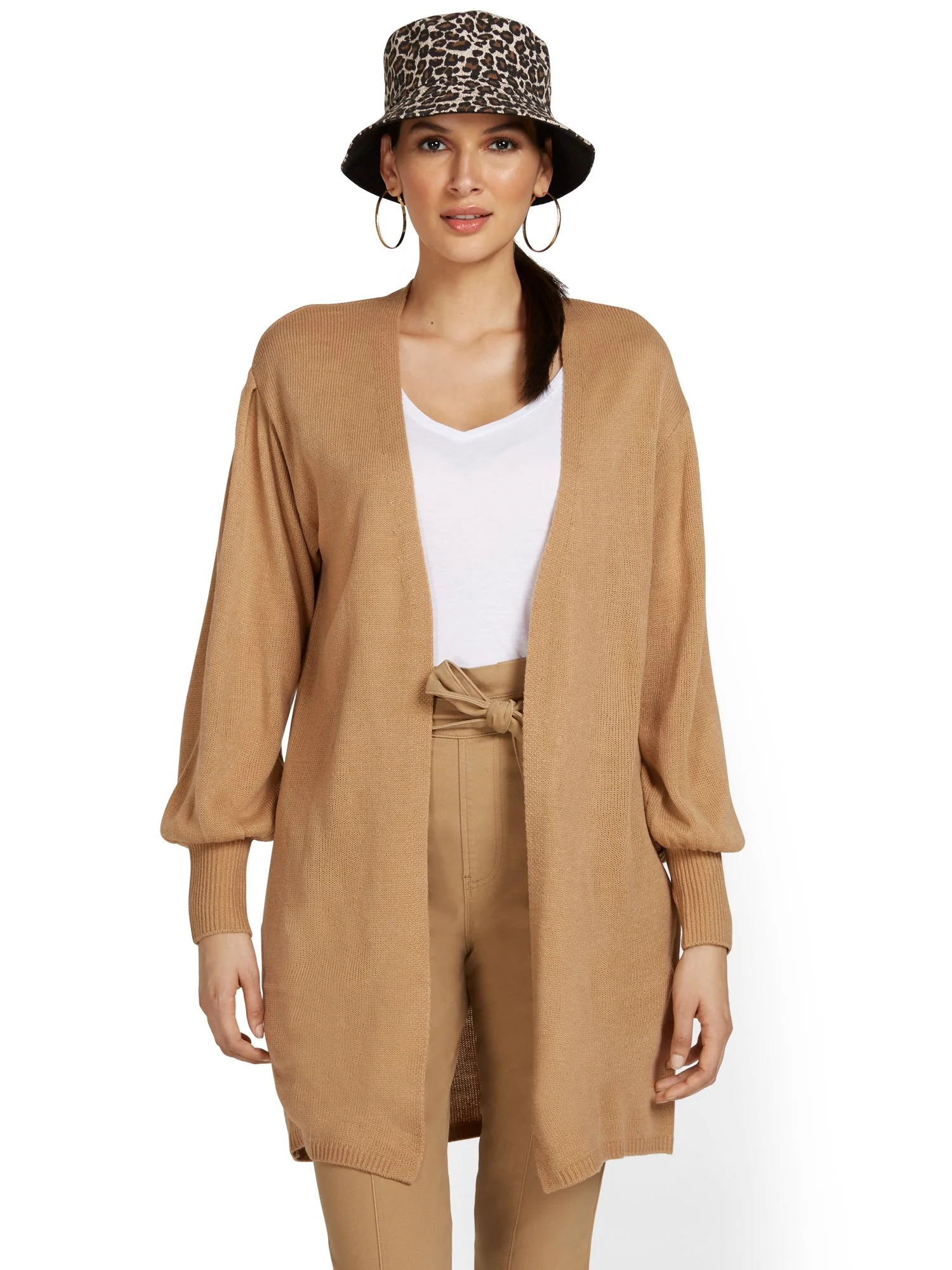 Balloon-Sleeve Cardigan - Image 8