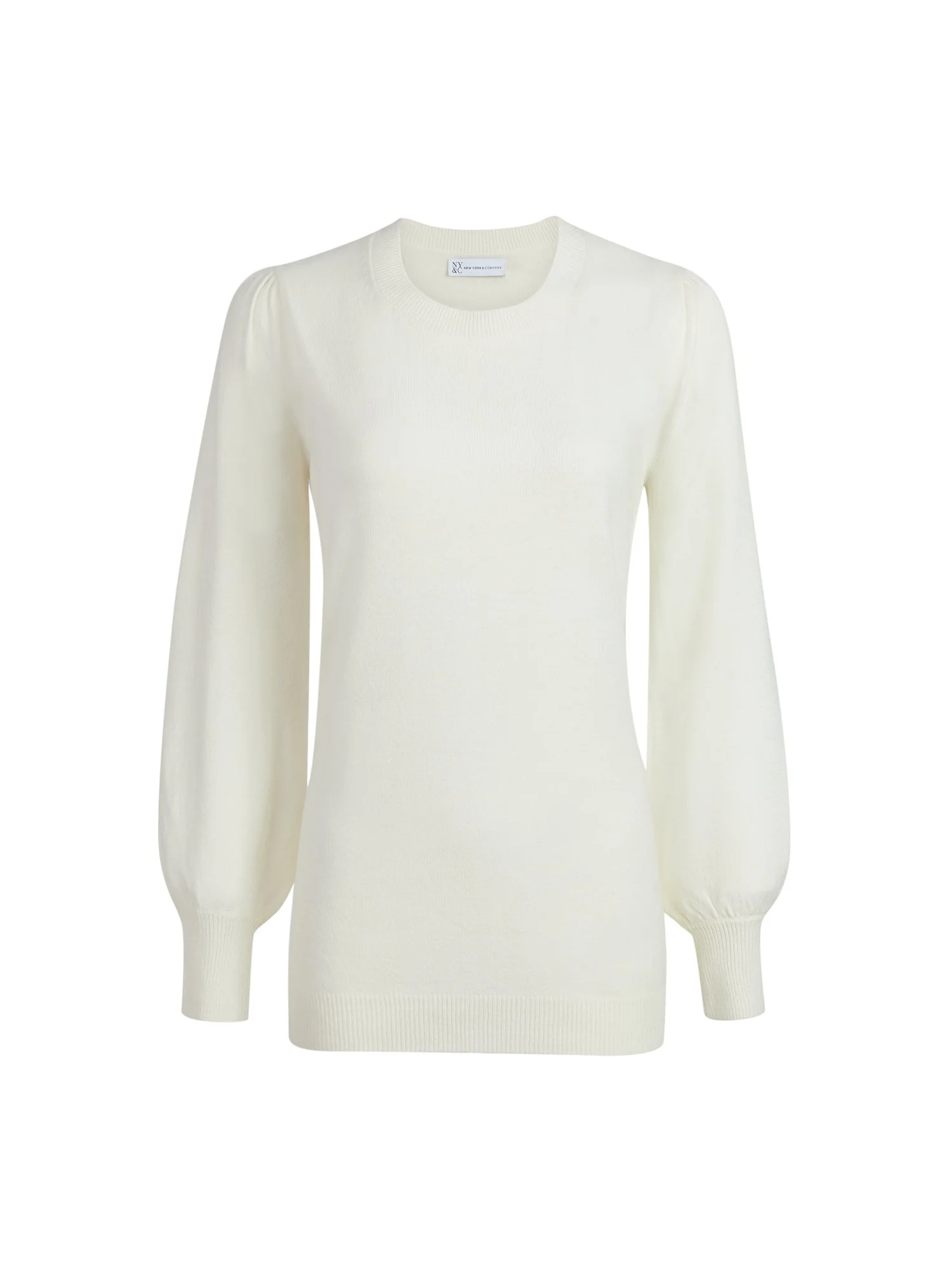Balloon-Sleeve Crewneck Sweater - Image 5
