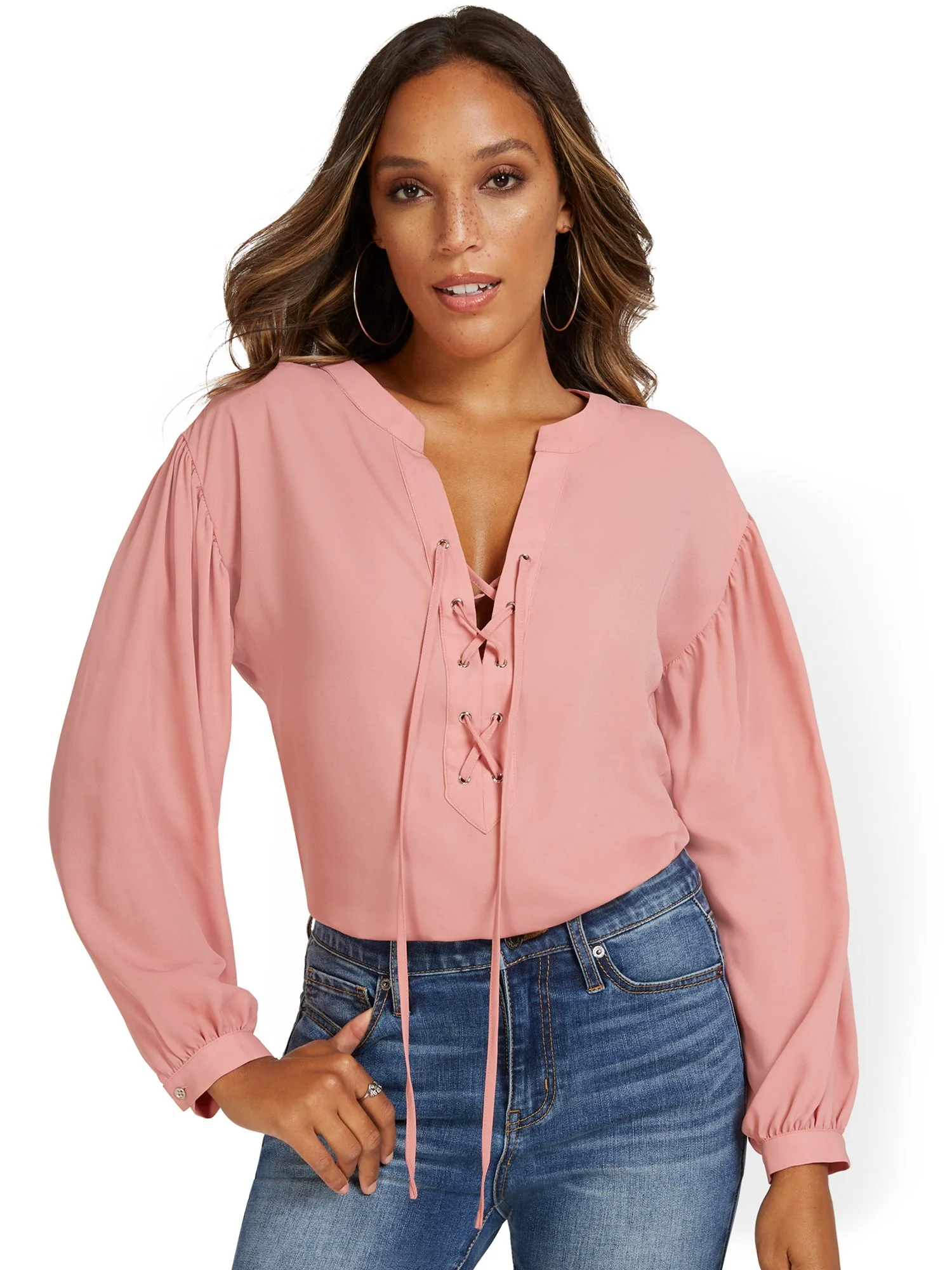 Balloon-Sleeve Top - Image 2