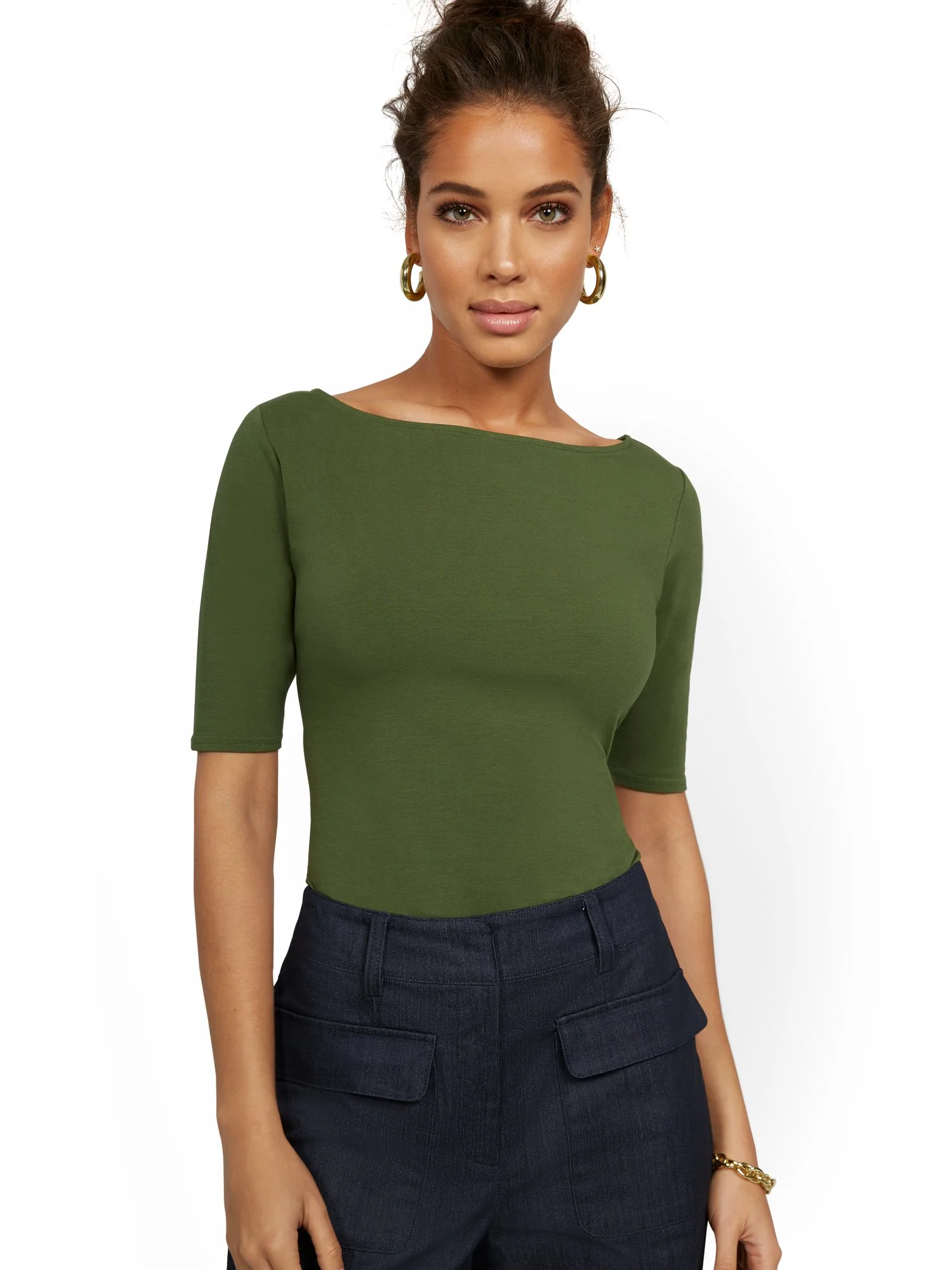 Bateau Neck City Tee - Image 21