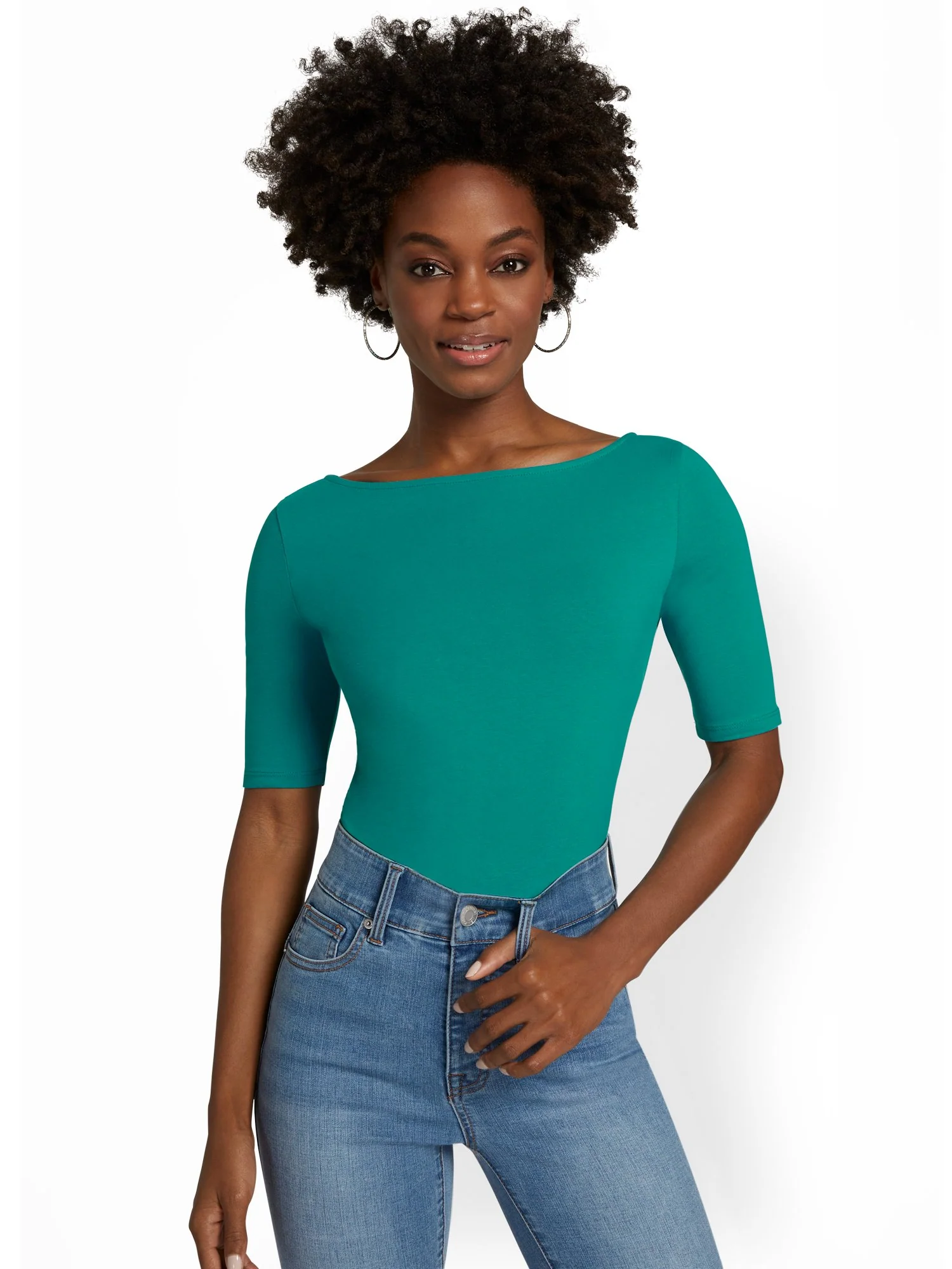 Bateau-Neck City Tee - Image 12