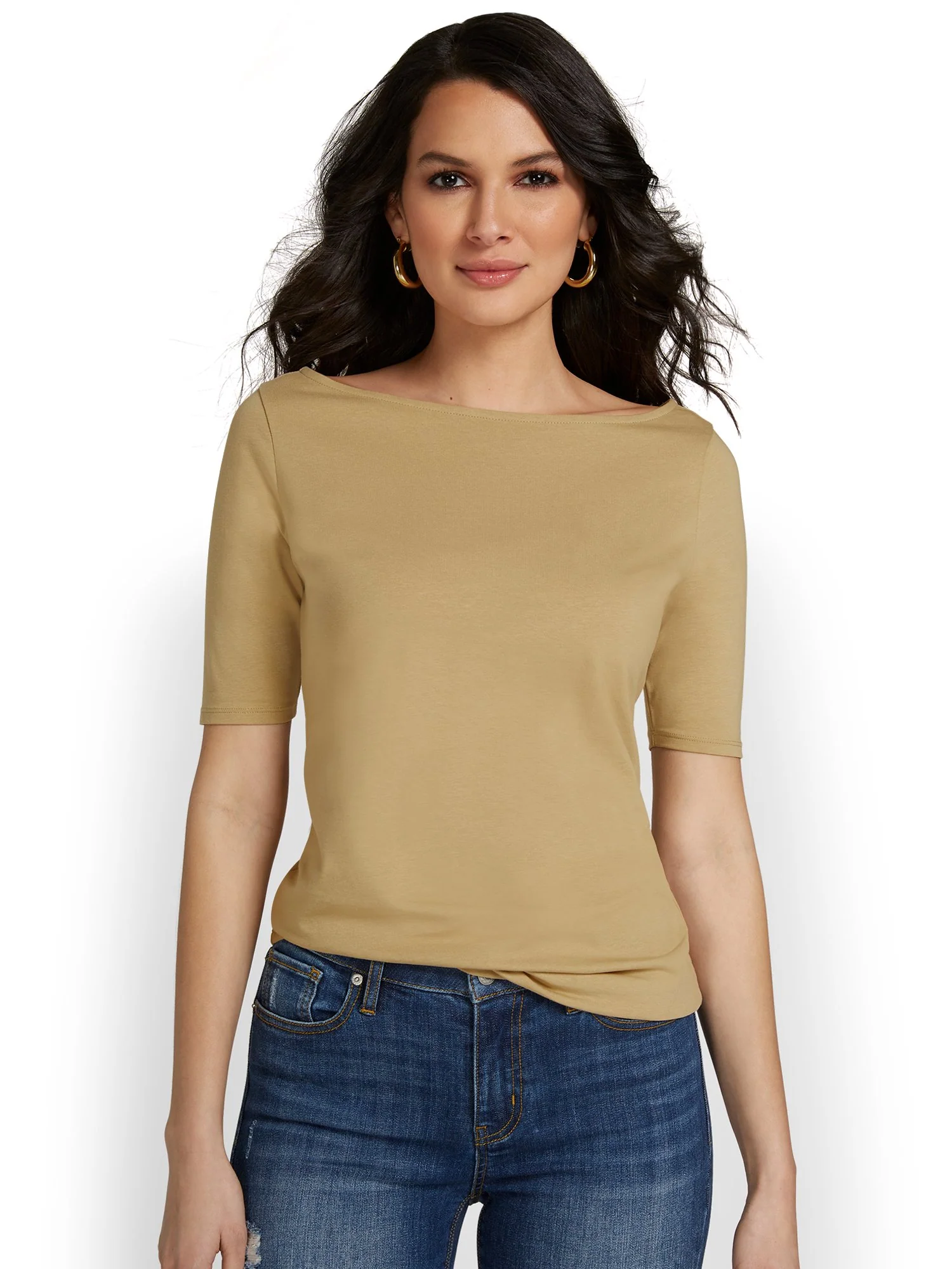 Bateau-Neck City Tee - Image 15