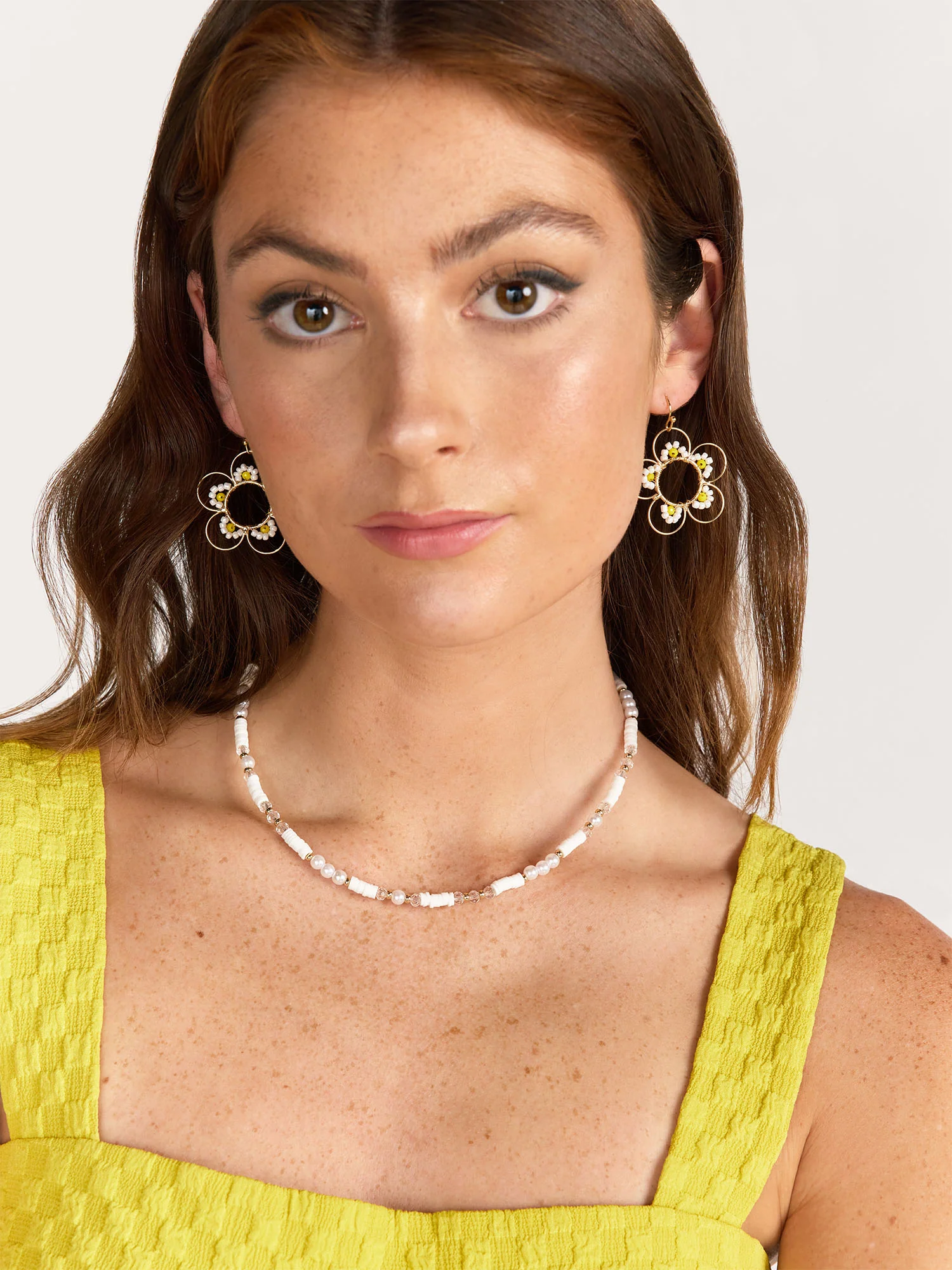 Beaded Pearl Lobster Clasp Choker Necklace - Image 3