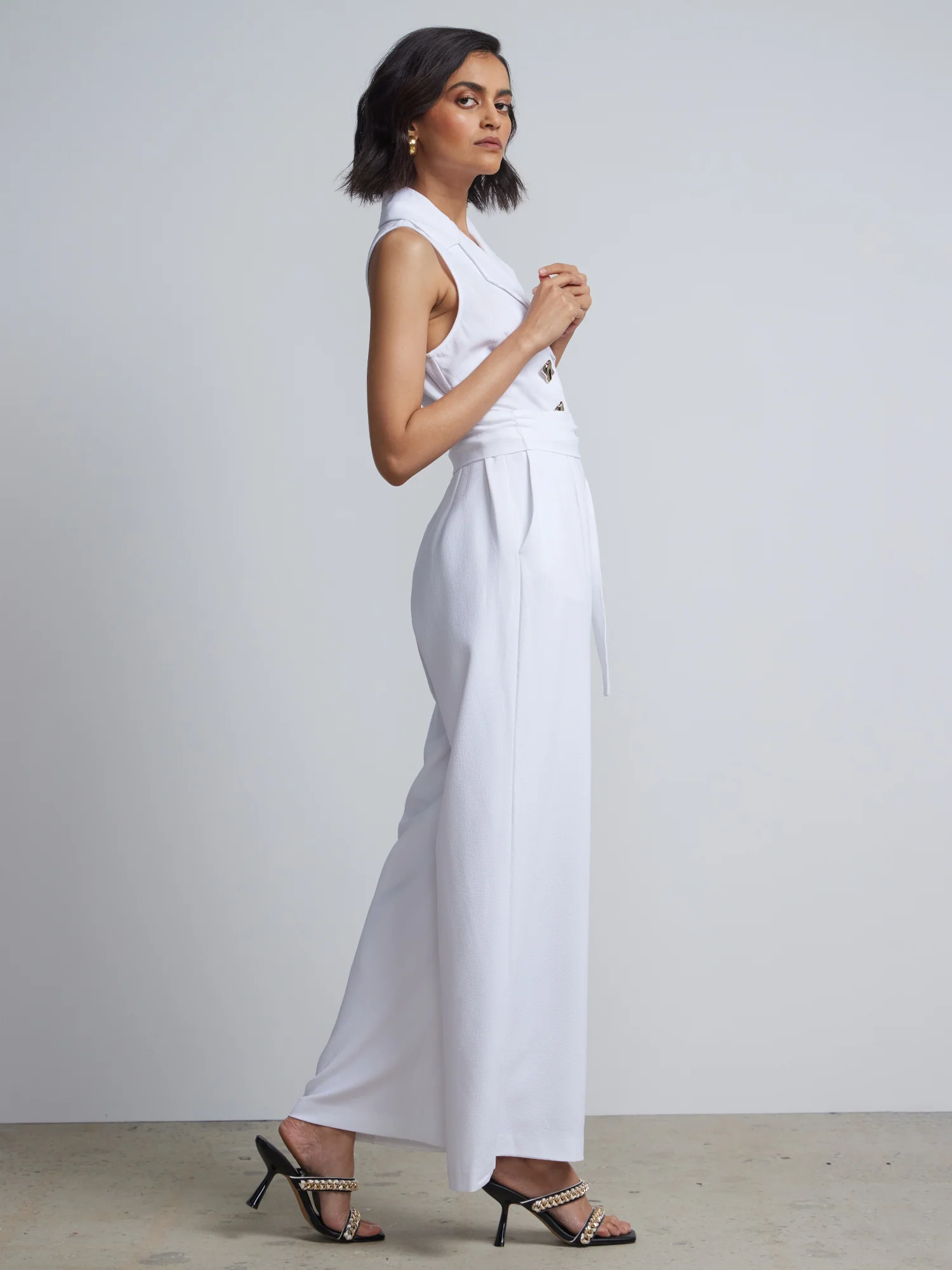Belted Blazer Jumpsuit - Image 2