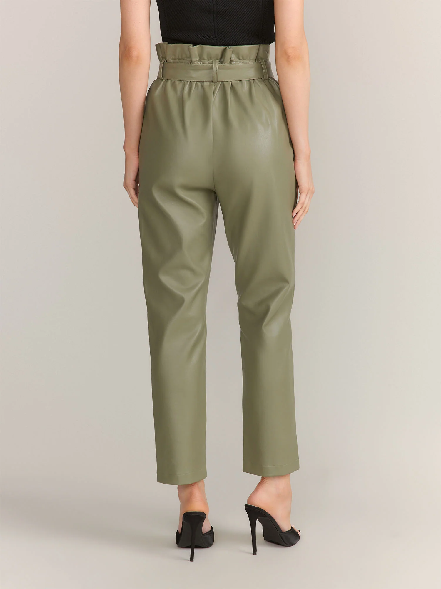 Gilli Belted Faux Leather Tapered Pant - Brands We Love - Image 4