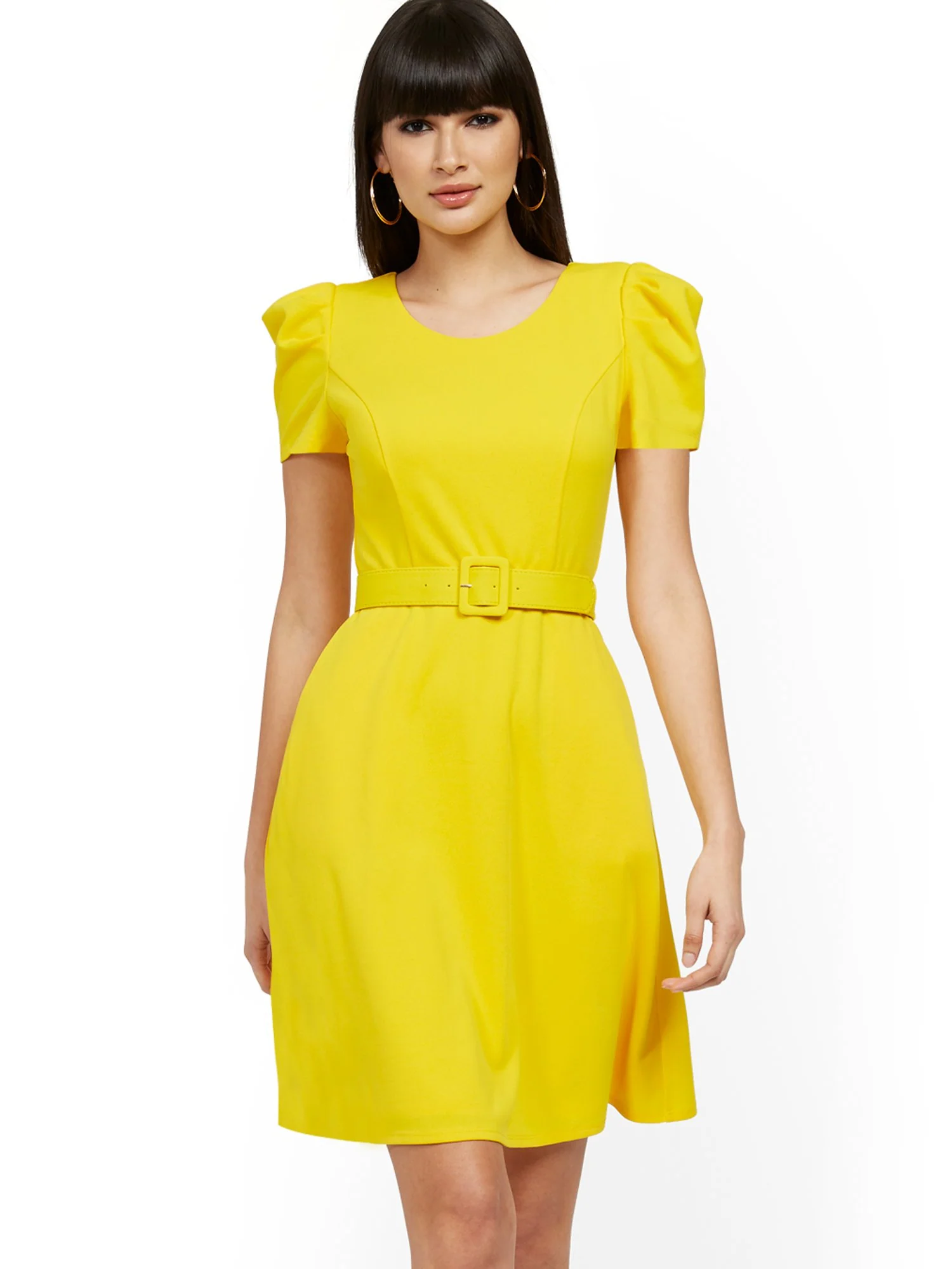 Belted Fit and Flare Dress - Magic Crepe® - Image 10