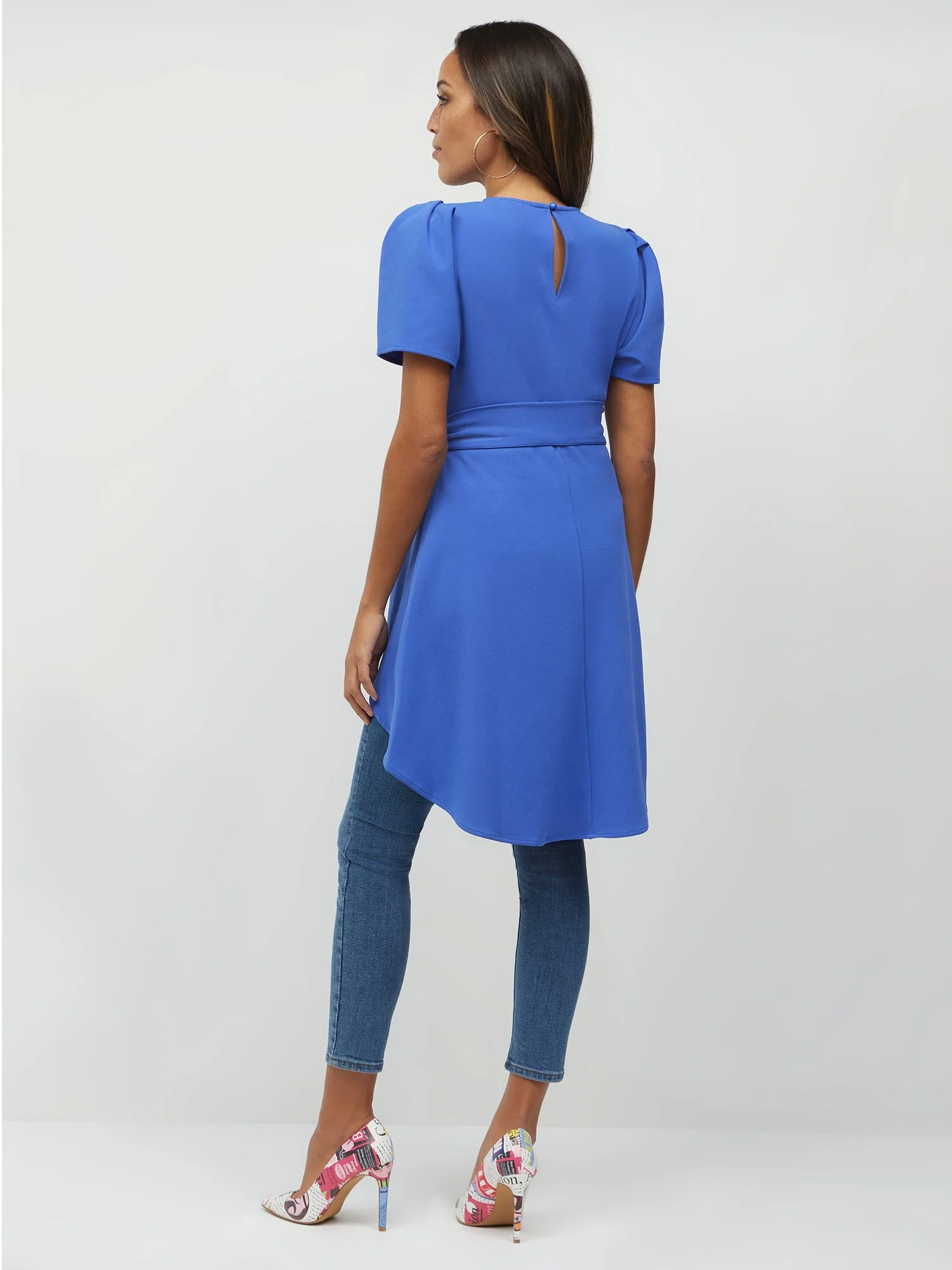 Belted High-Low Top - Magic Crepe® - Image 2
