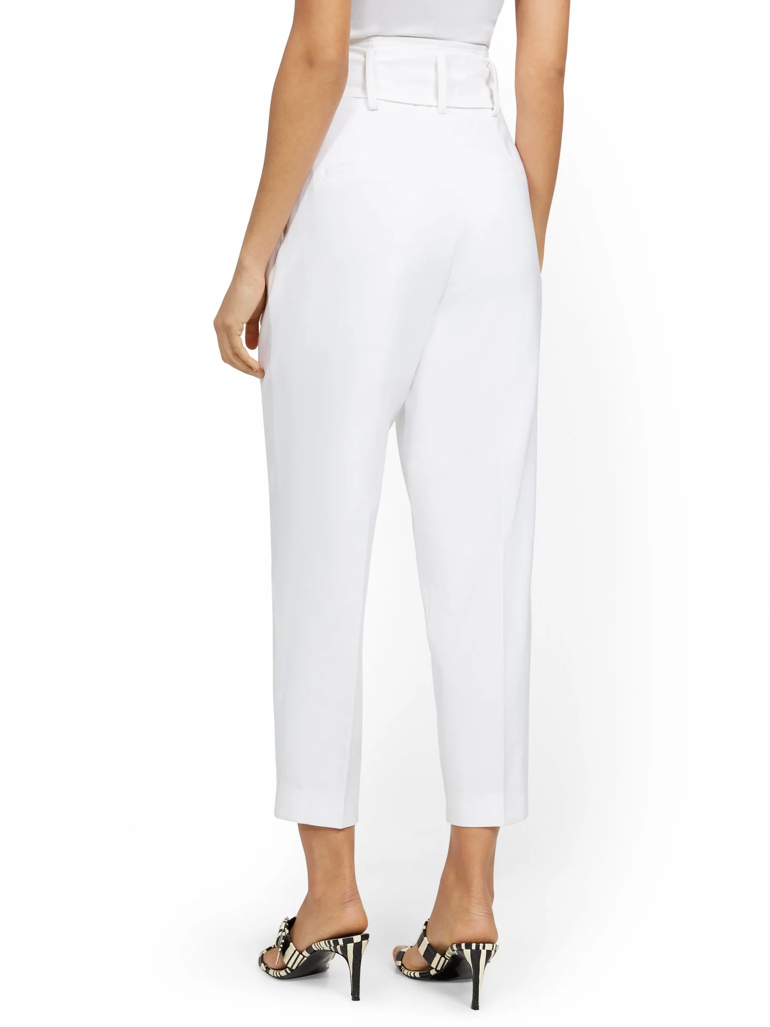 Belted High-Waisted Tapered Pant - Image 3