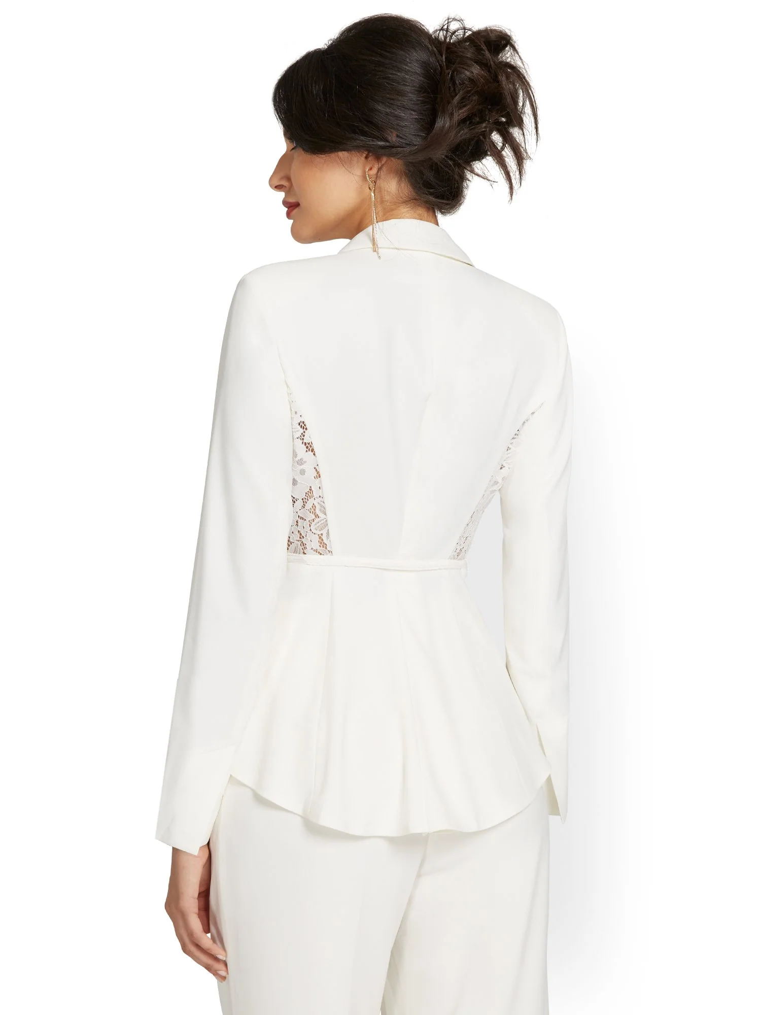 Belted Lace-Inset Jacket - Image 3