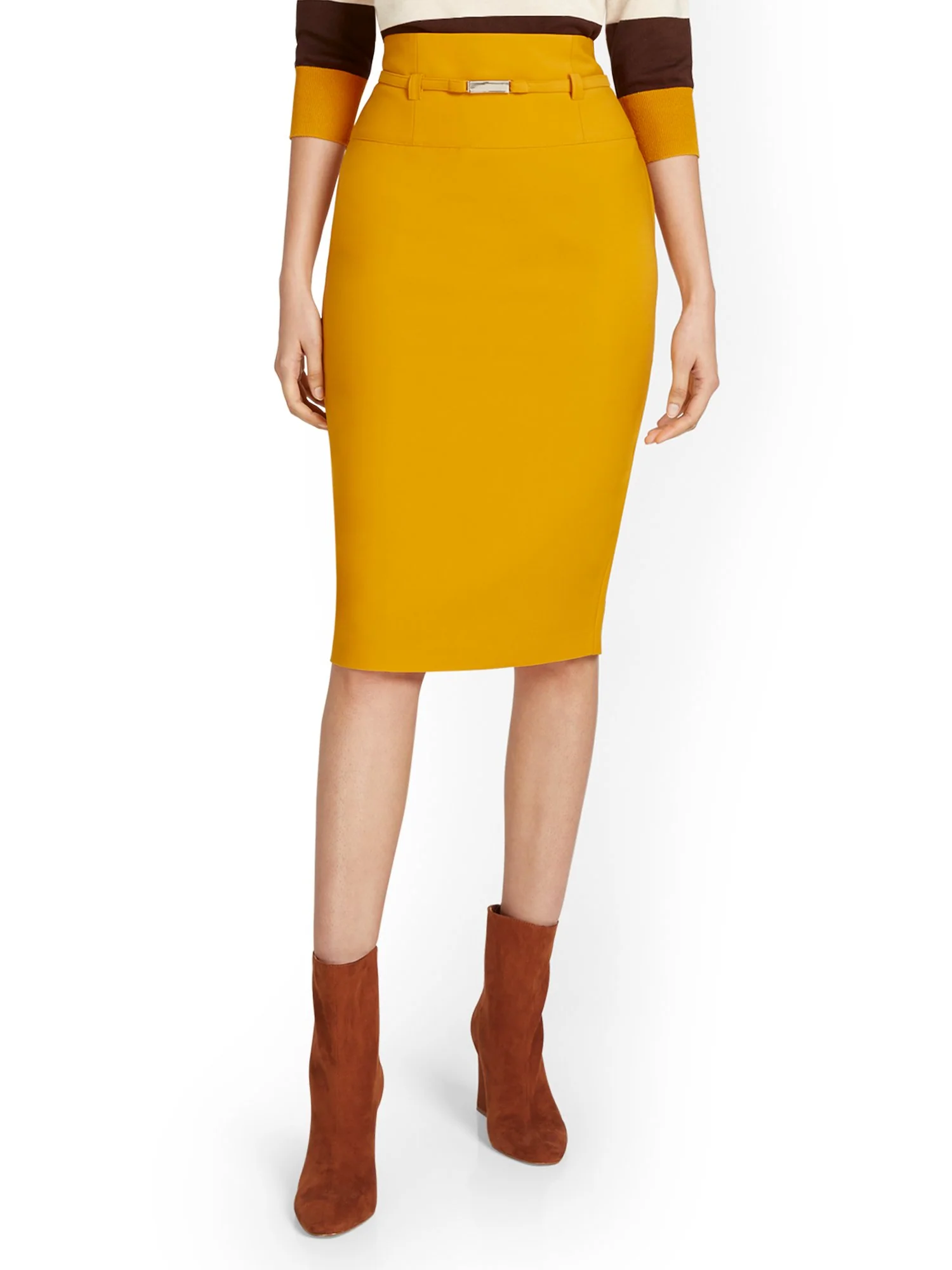 Belted Pencil Skirt - Premium Stretch - Image 11