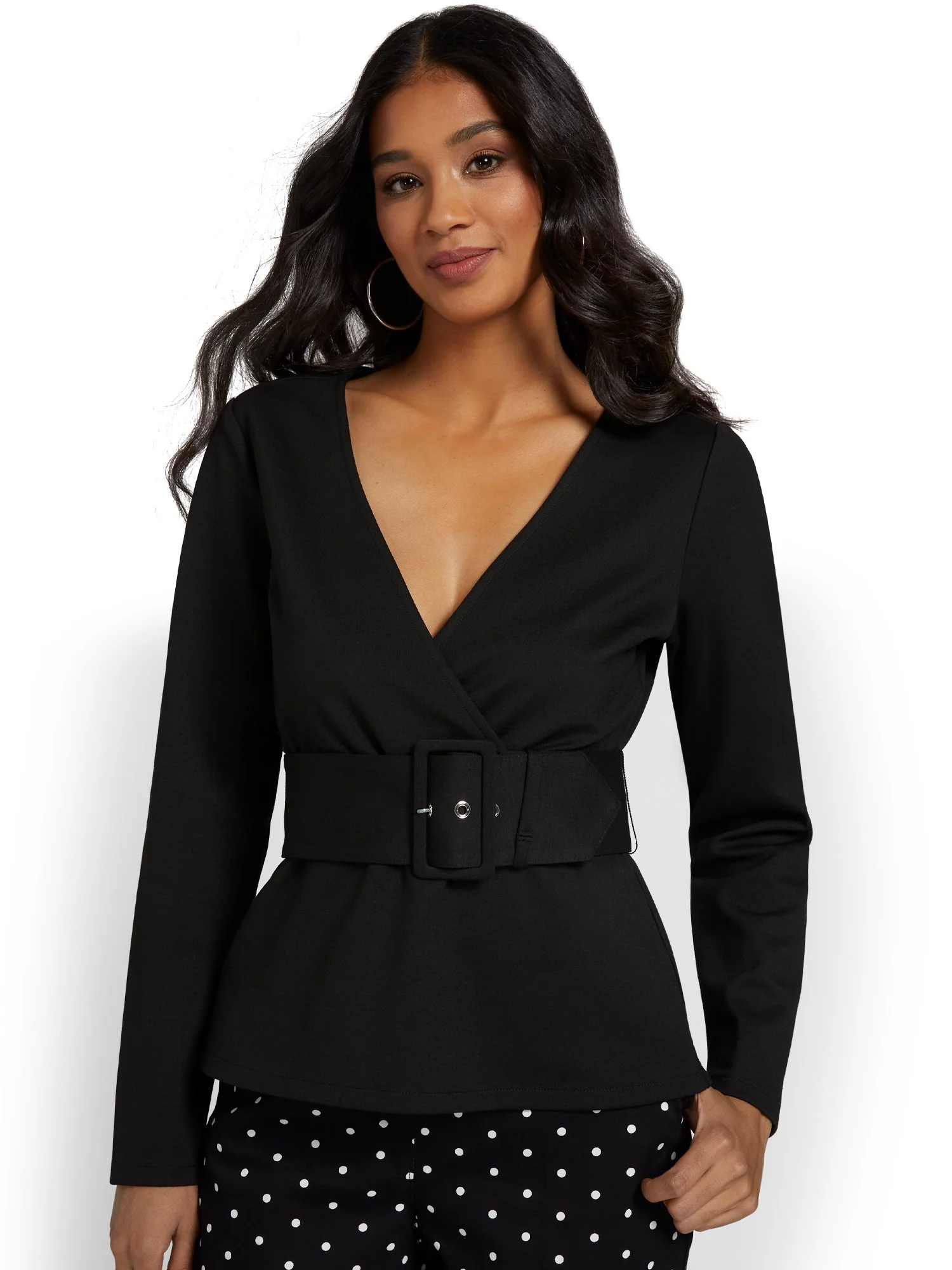 Belted Ponte Top - Image 2