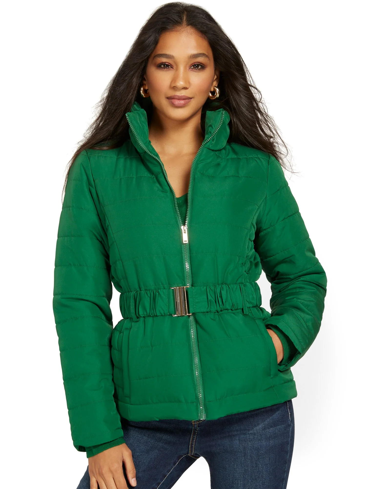 Belted Puffer Jacket - Image 14