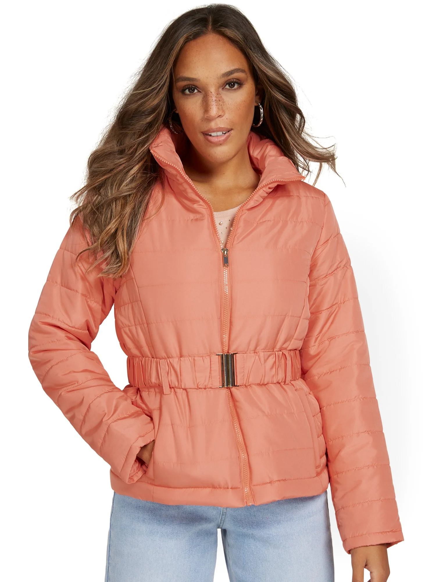 Belted Puffer Jacket - Image 19