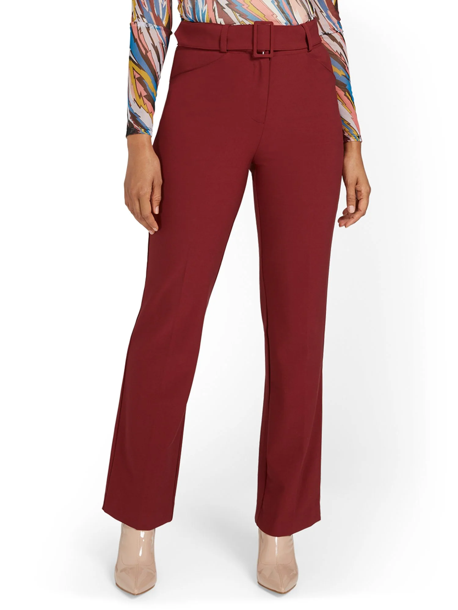 Belted Straight-Leg Pant - Essential Stretch - Image 10