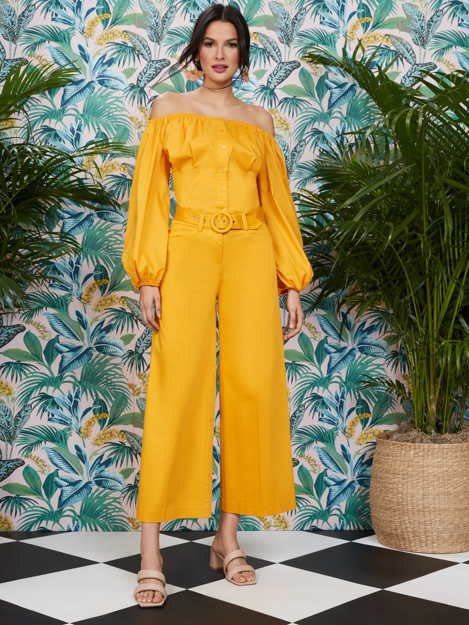 Belted Wide-Leg Capri Pant - Image 5