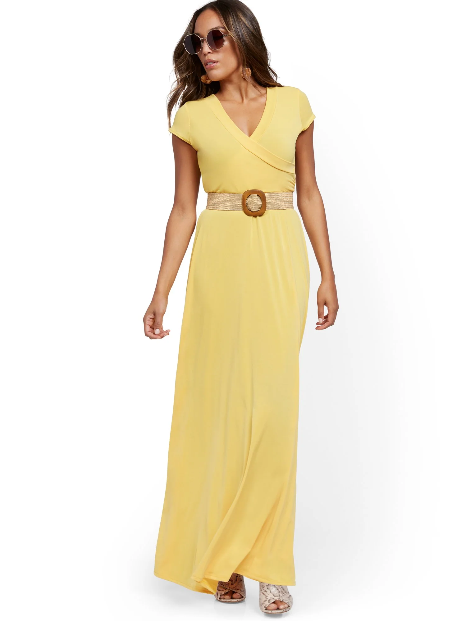 Belted Wrap Maxi Dress - Image 14