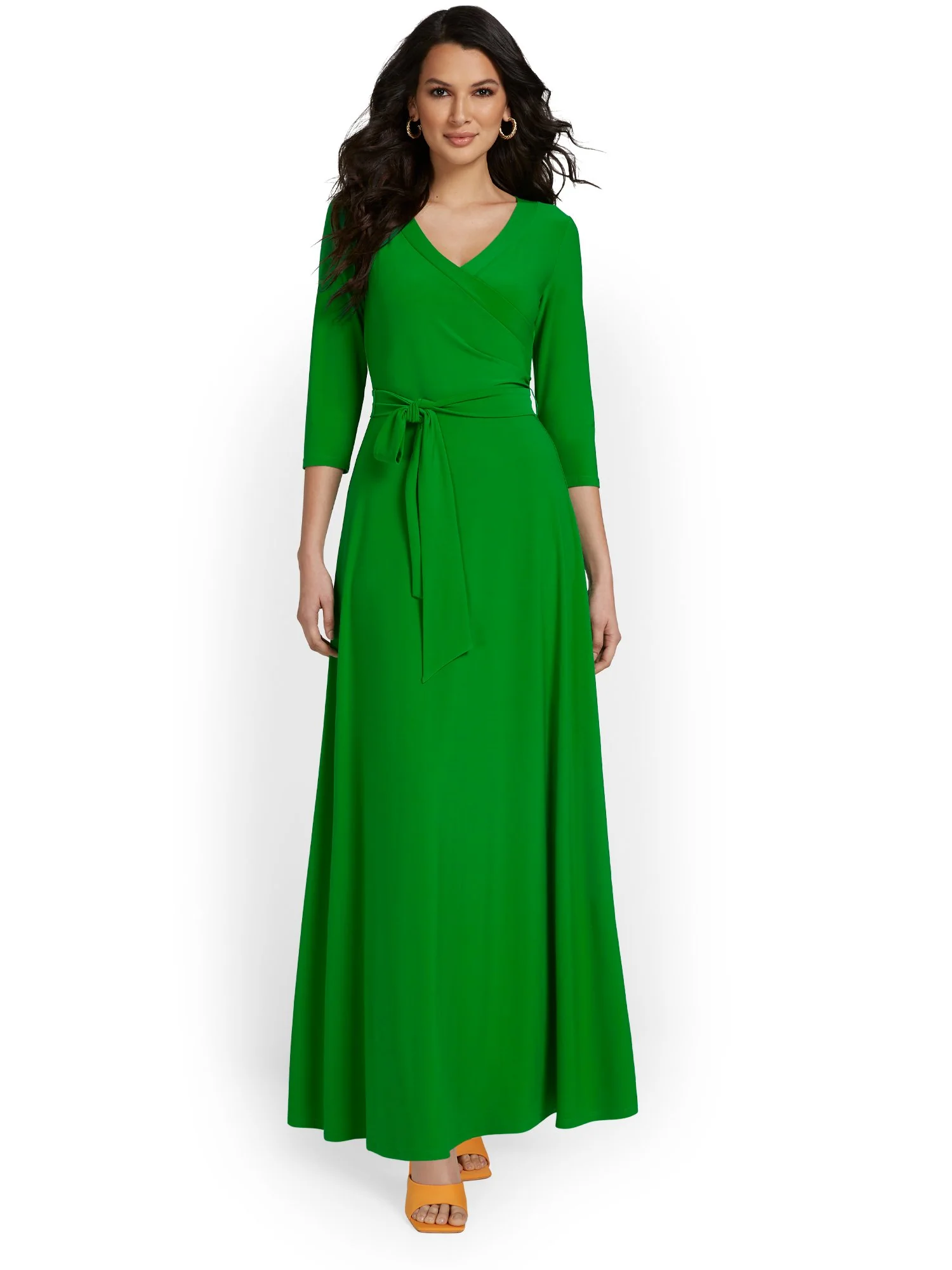 Belted Wrap Maxi Dress - Image 6