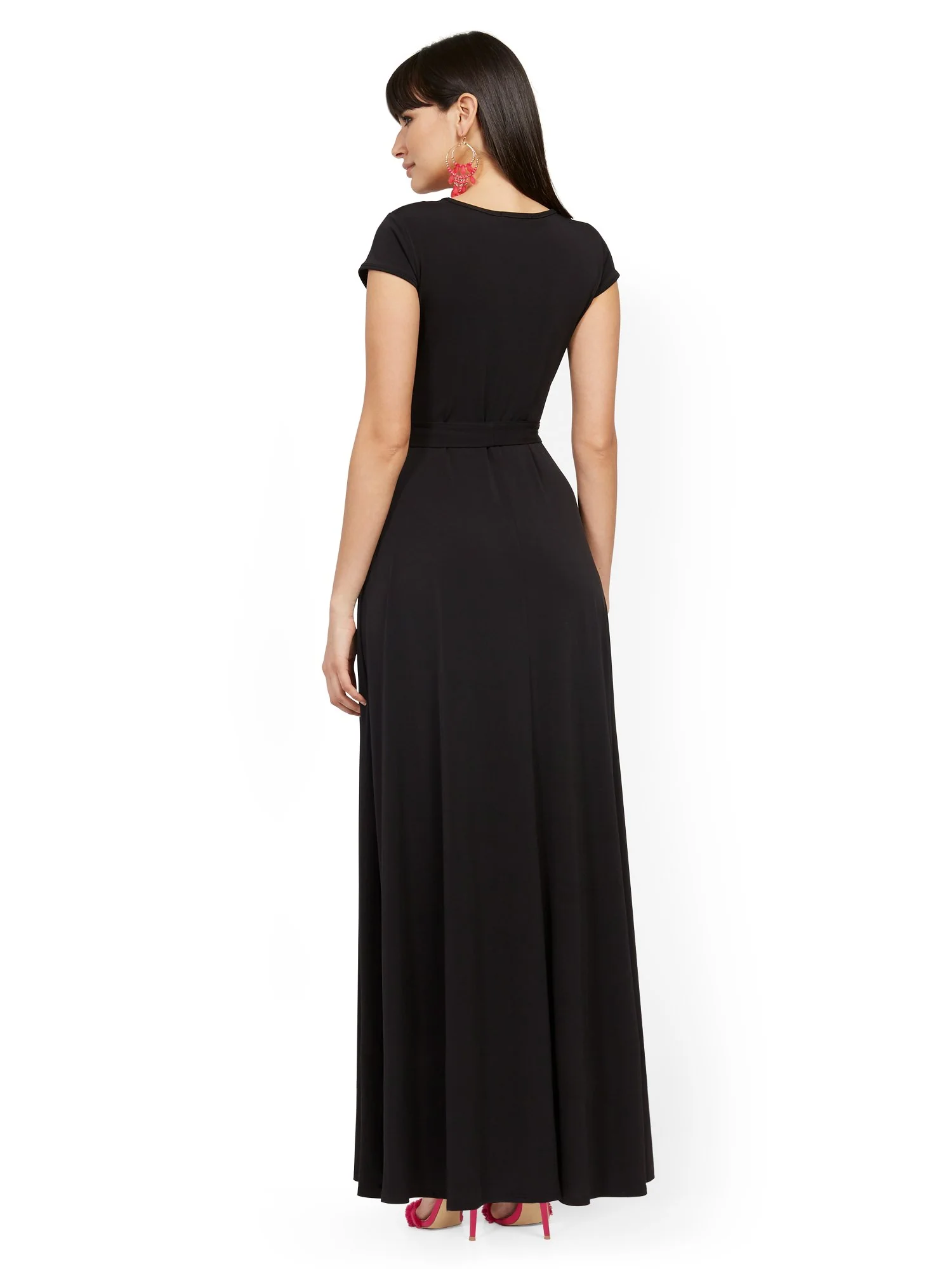 Belted Wrap Maxi Dress - Image 3
