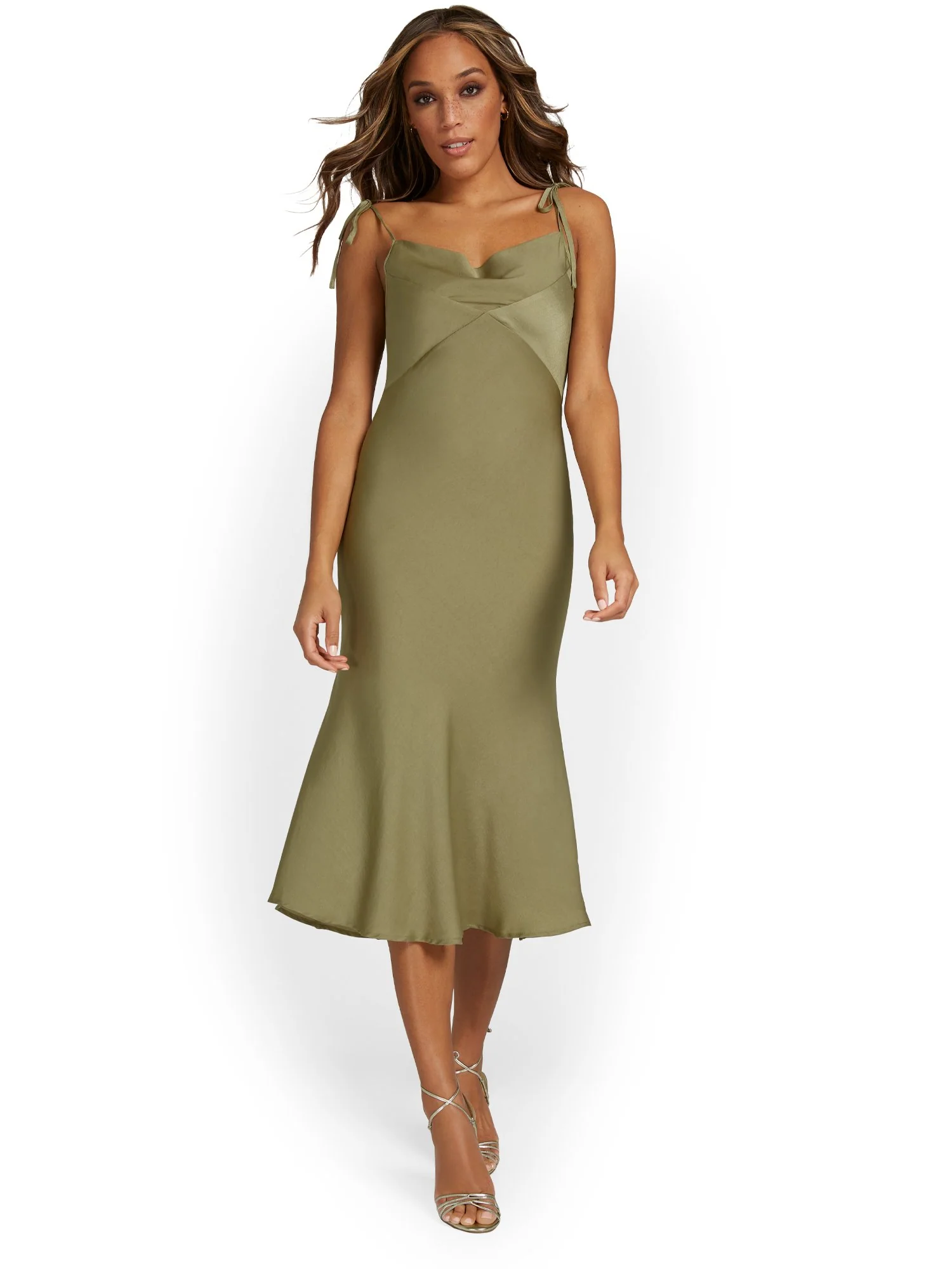 &Merci Bias-Cut Satin Midi Dress - Brands We Love - Image 5