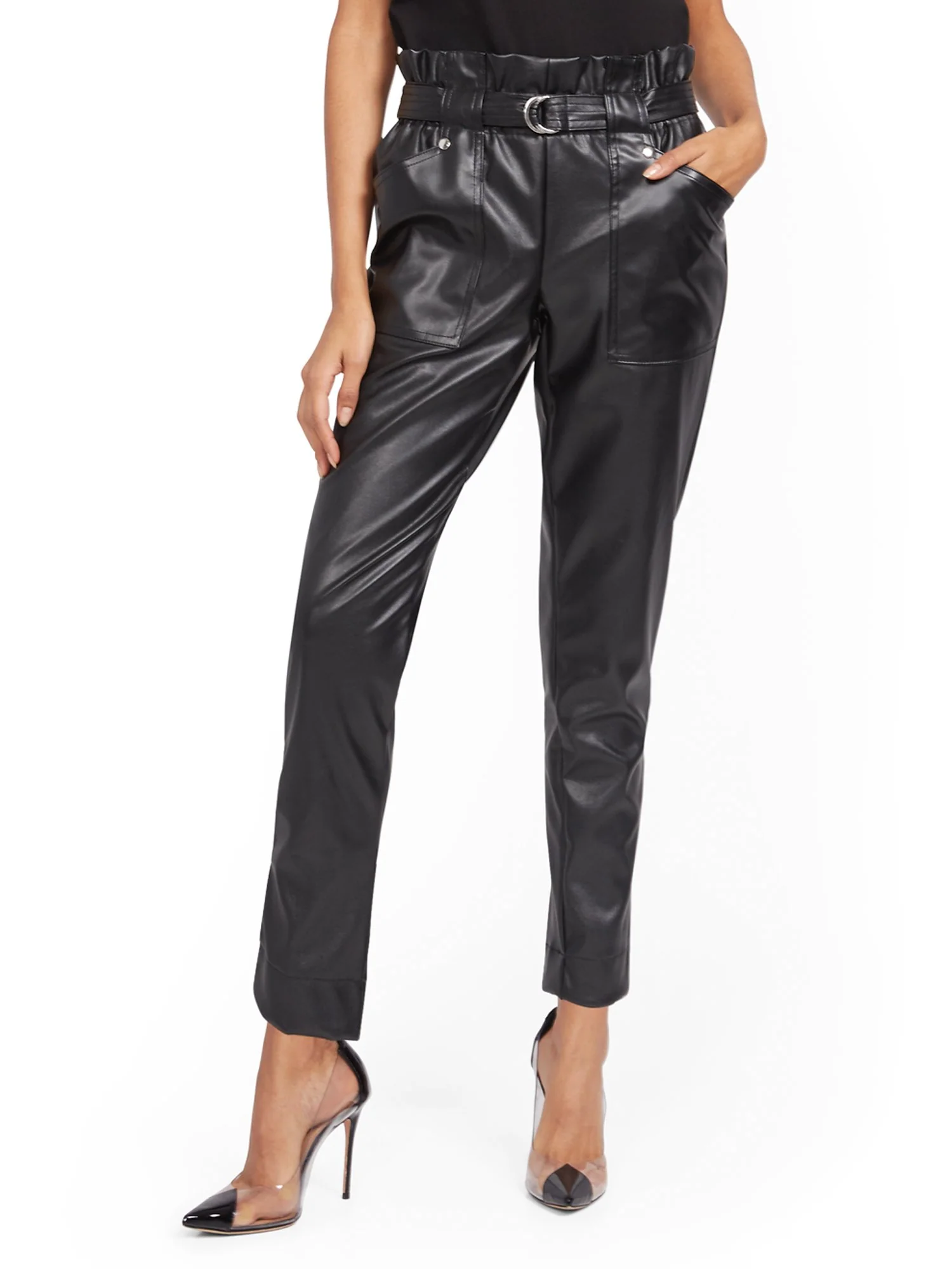 Black Faux-Leather Pant - Image 2
