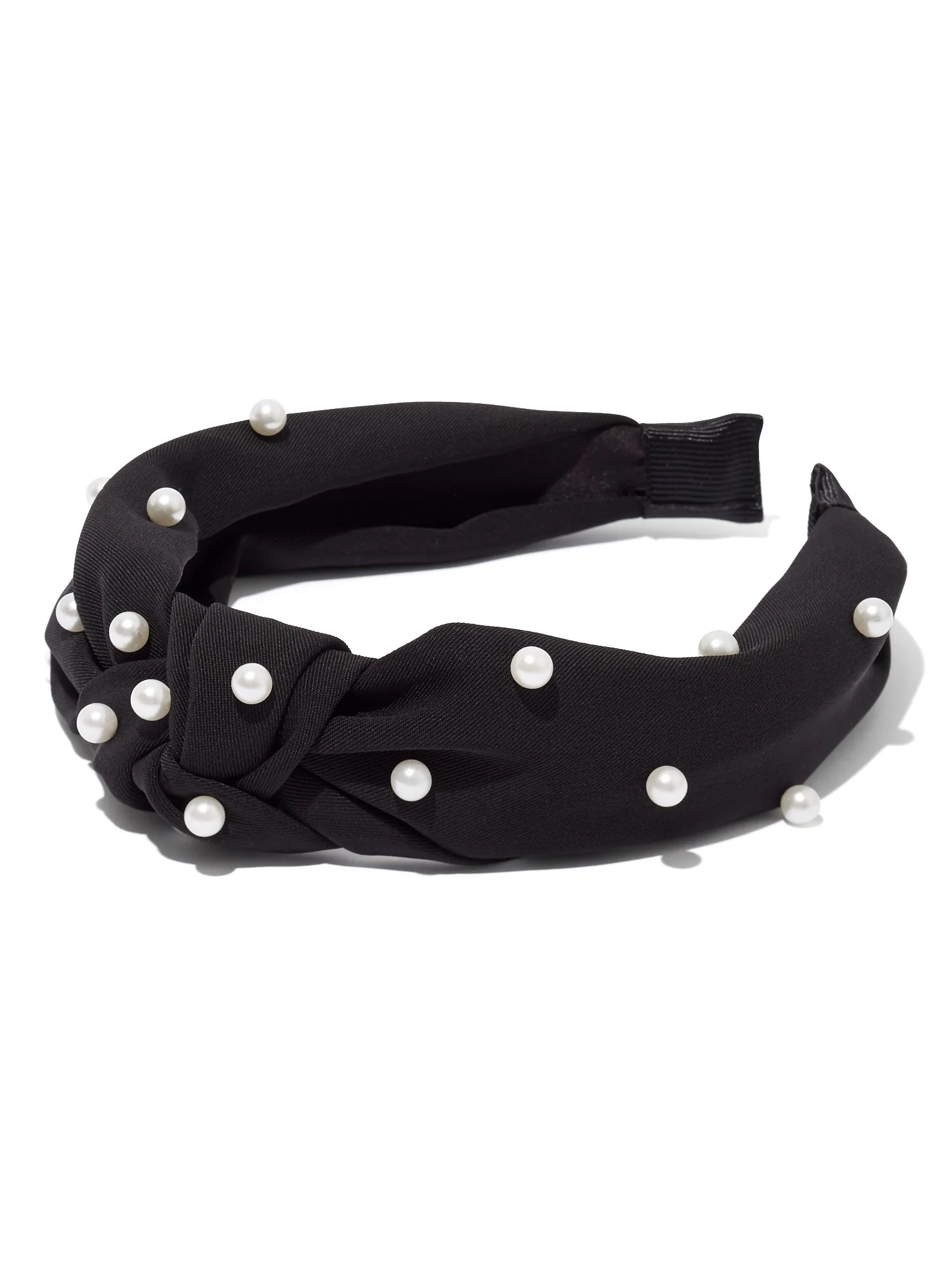 Black Faux-Pearl Headband