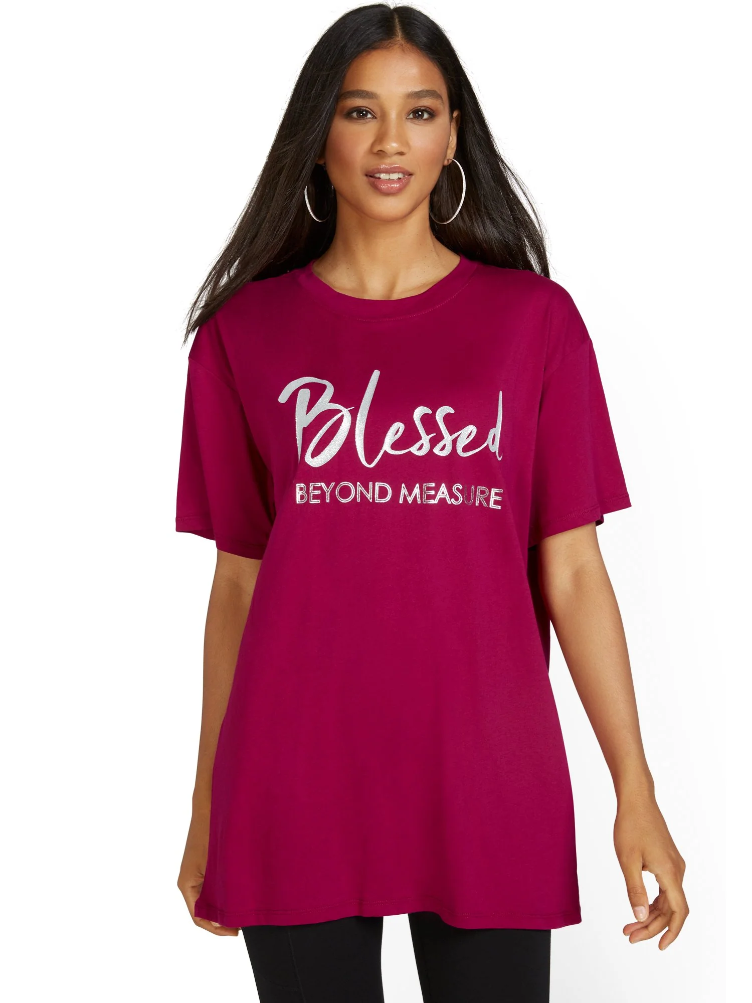 Blessed Beyond Measure Oversized Graphic Tee - Image 2