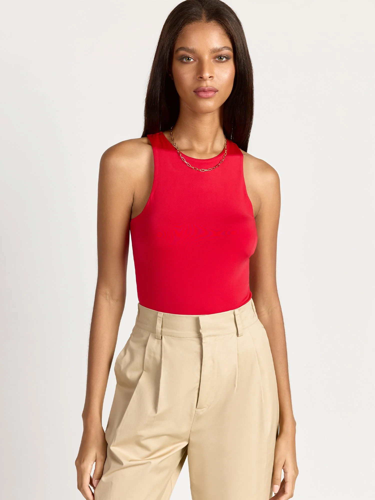 Body Contour Sleeveless Crewneck Bodysuit - Image 10
