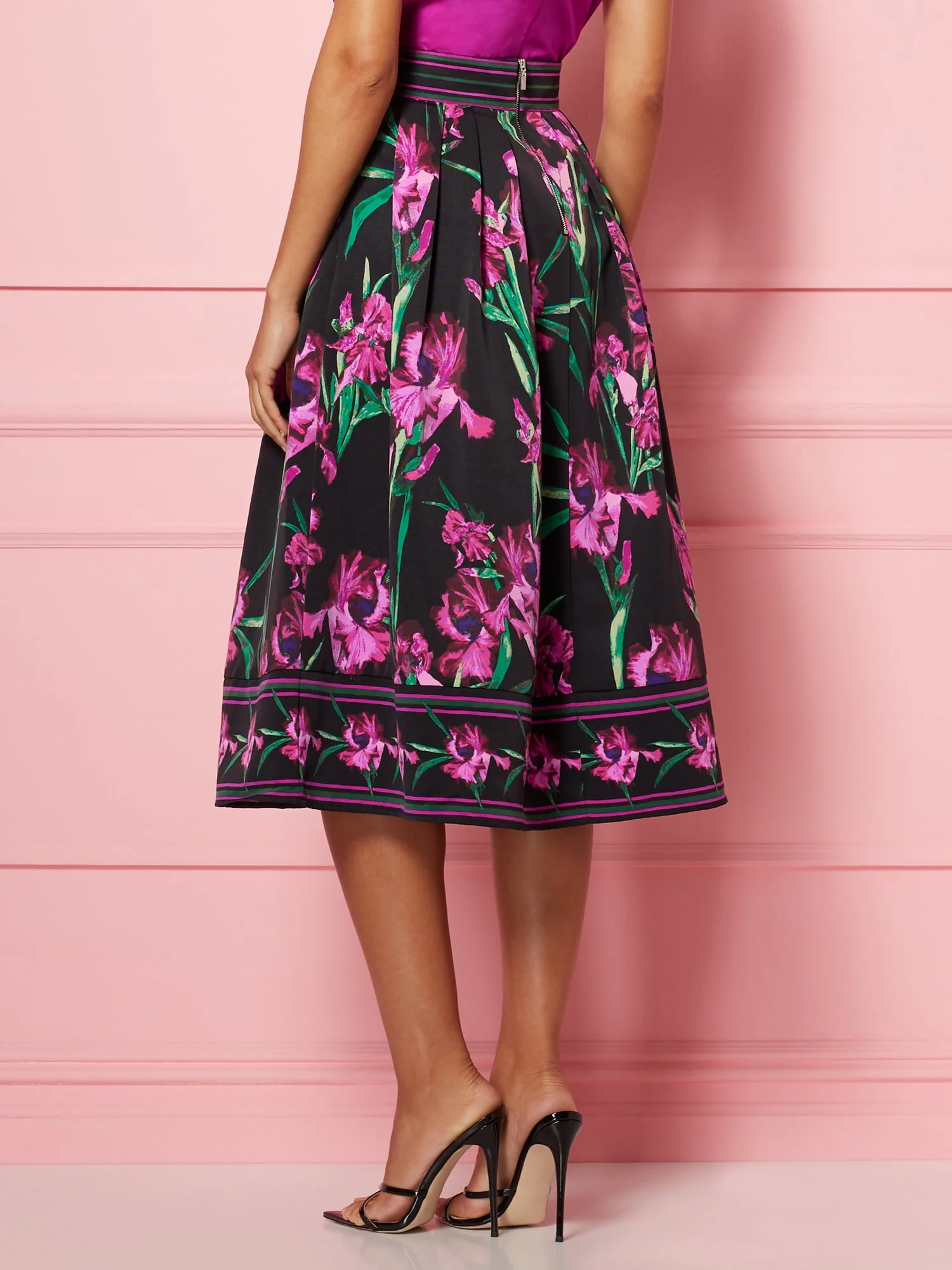 Border-Print Maddie Skirt - Eva Mendes Fiesta Collection - Image 3