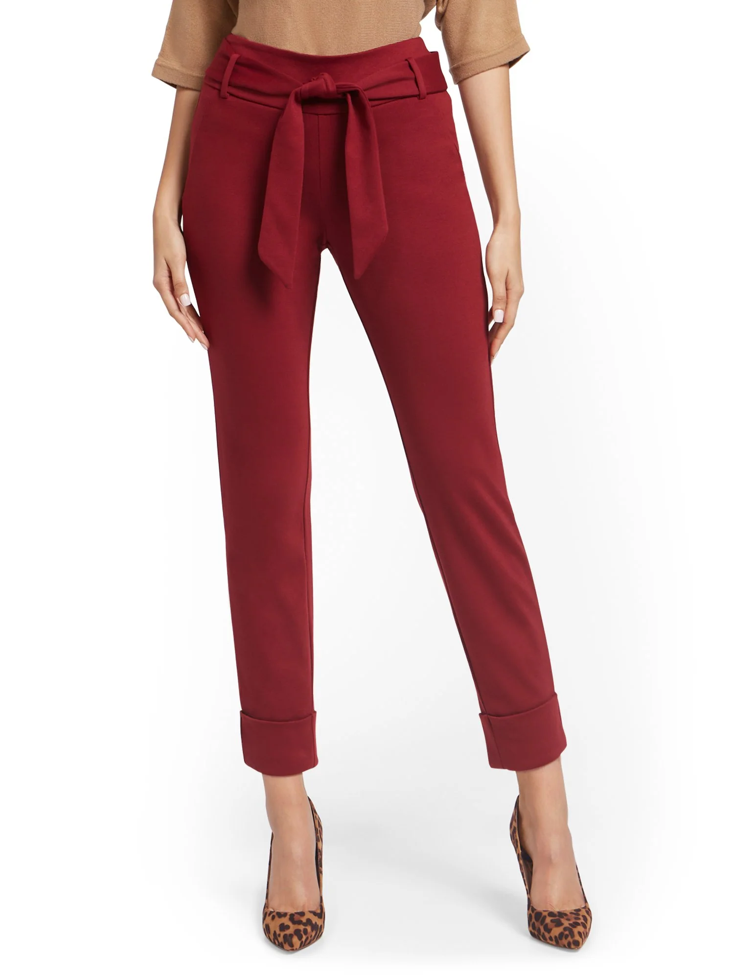 Bow-Accent Pull-On Ankle Pant - Superflex - Image 6
