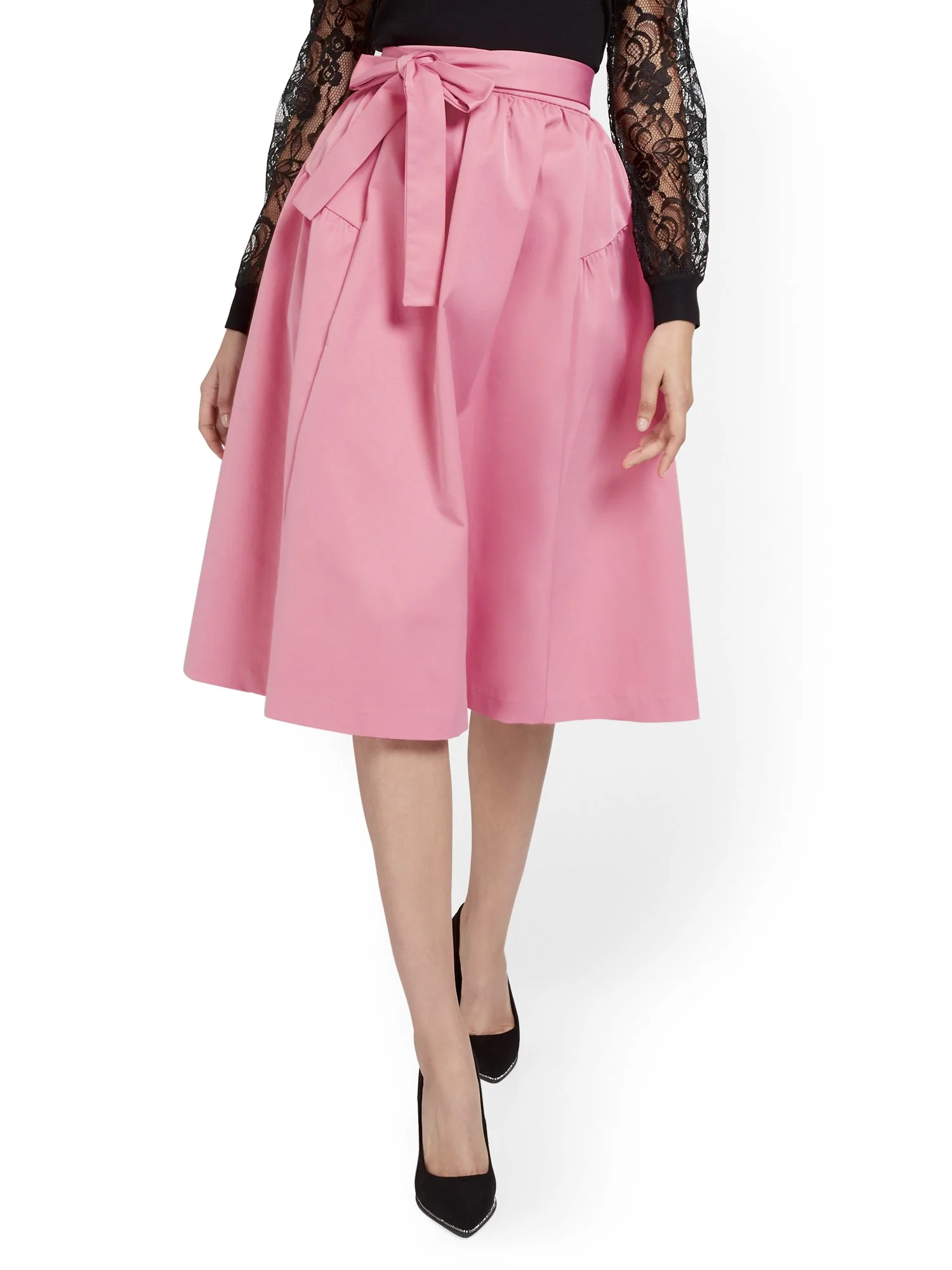 Bow-Detail Flare Skirt - Image 2