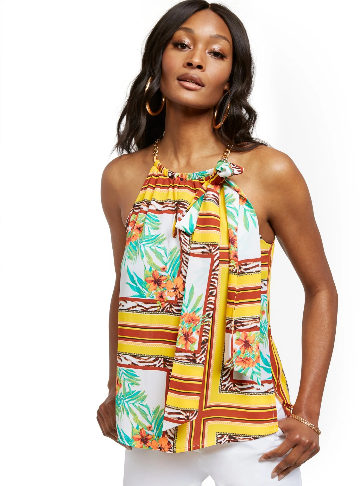 Bow Halter Blouse - 7th Avenue - Image 2