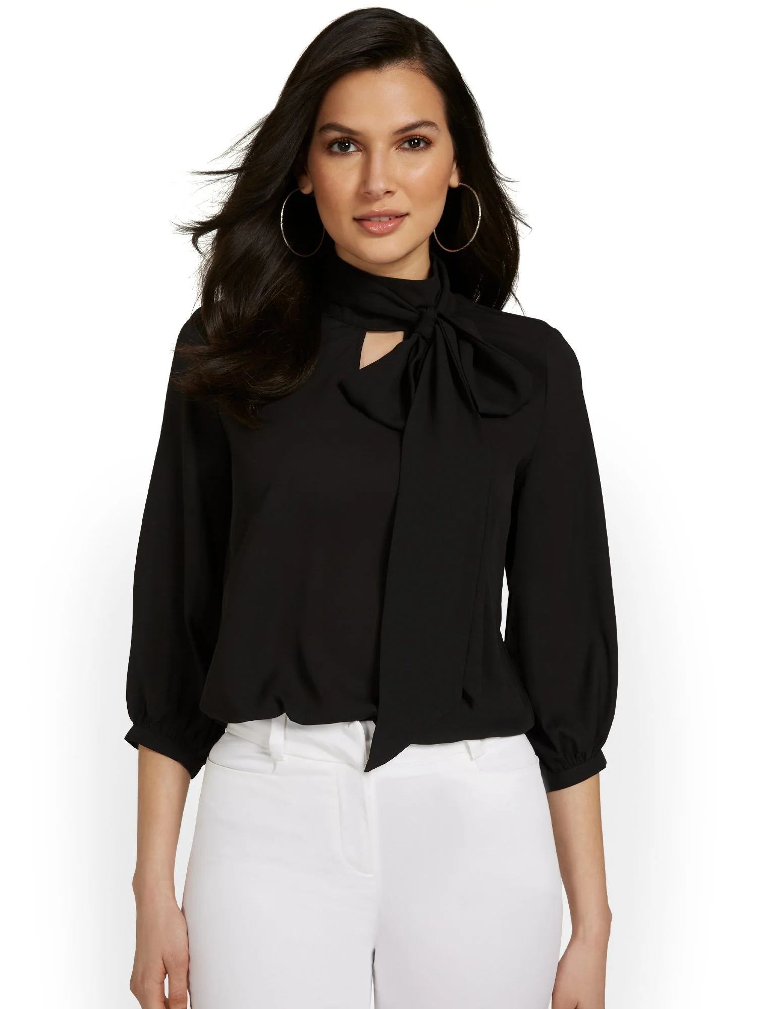 Bow-Neck Blouse - Image 2