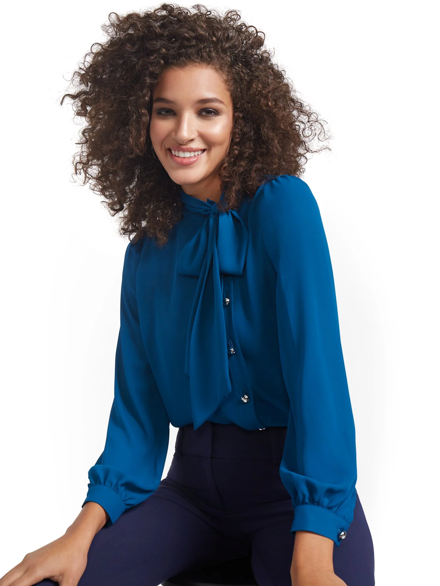 Bow-Neck Blouse - Image 2