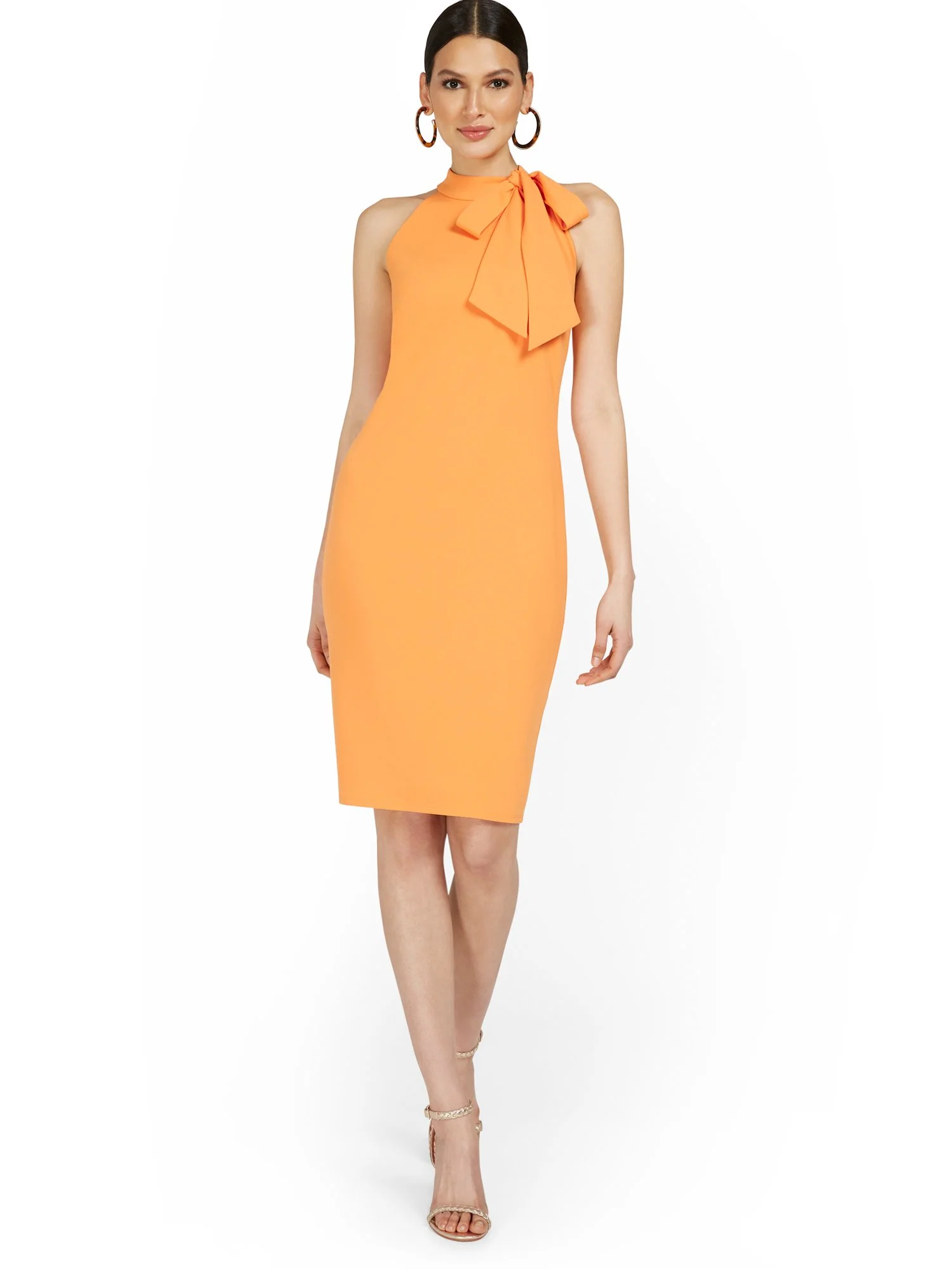 Bow-Neck Sleeveless Sheath Dress - Magic Crepe® - Image 5