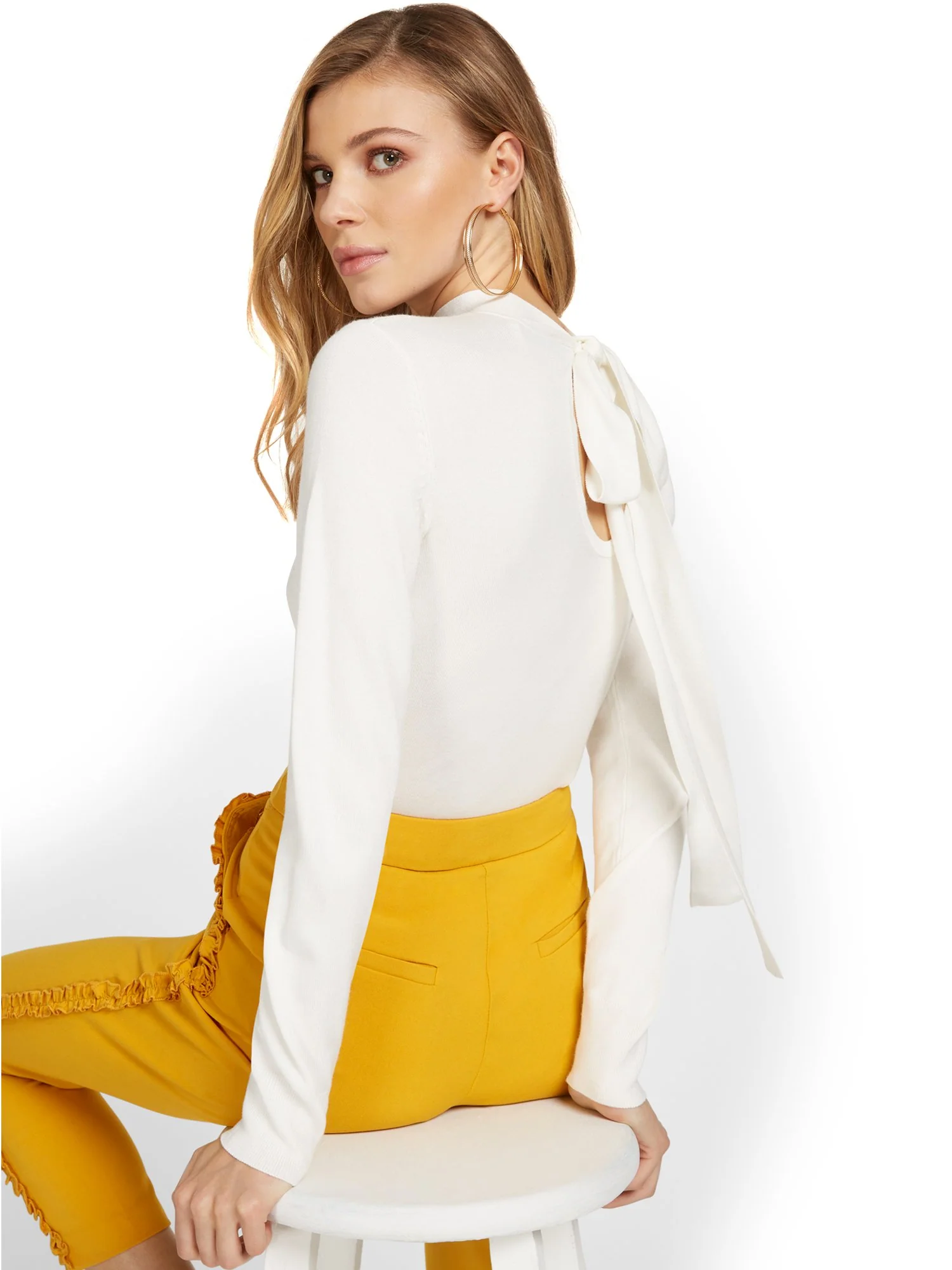 Bow-Neck Sweater - Image 7
