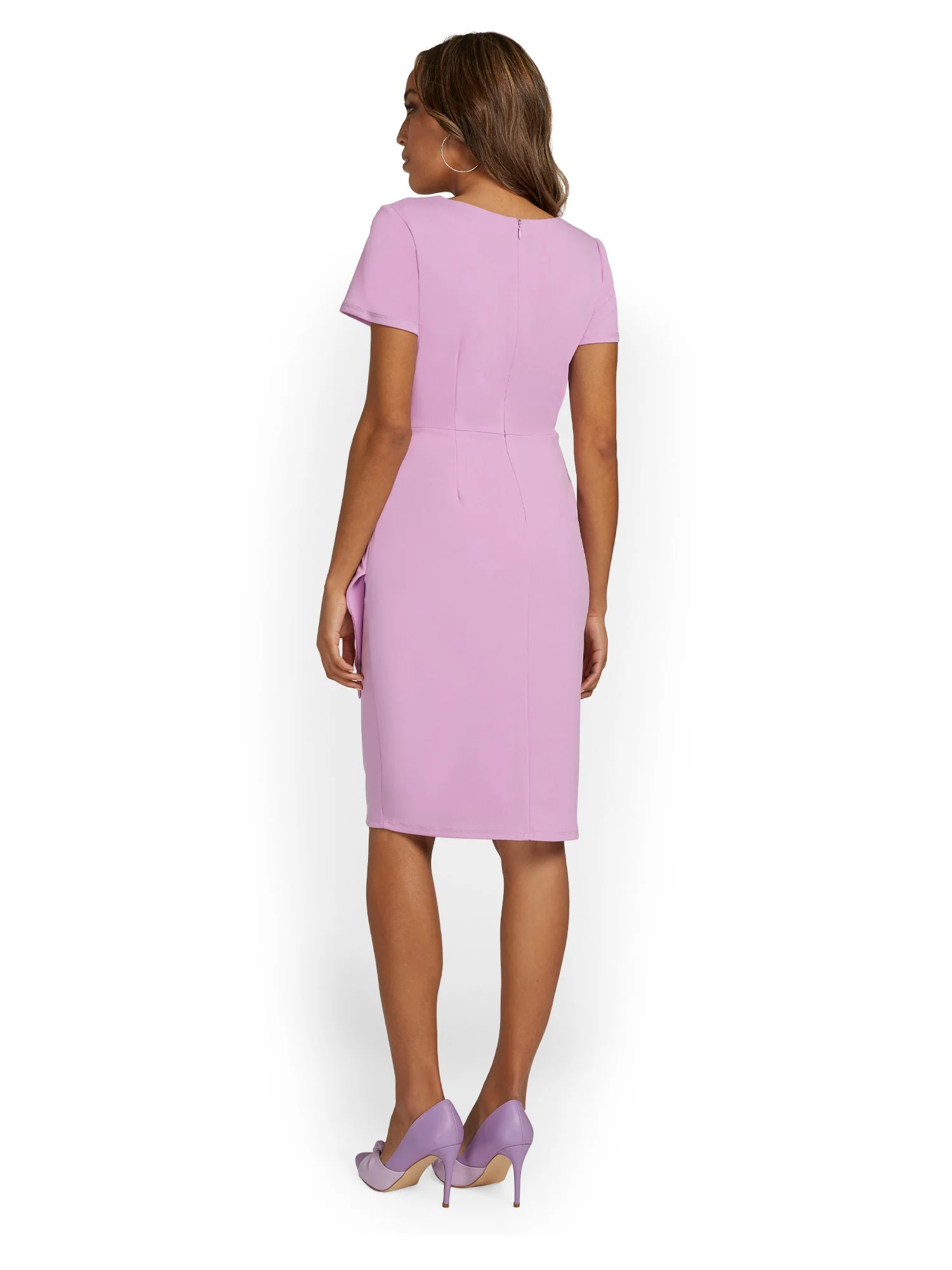 Bow-Waist Sheath Dress - Magic Crepe® - Image 4