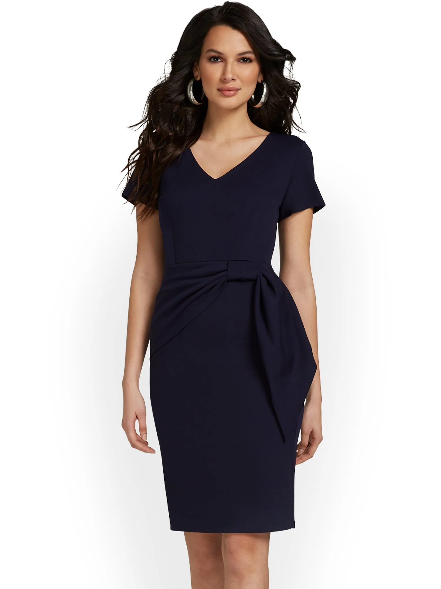Bow-Waist Sheath Dress - Magic Crepe® - Image 7