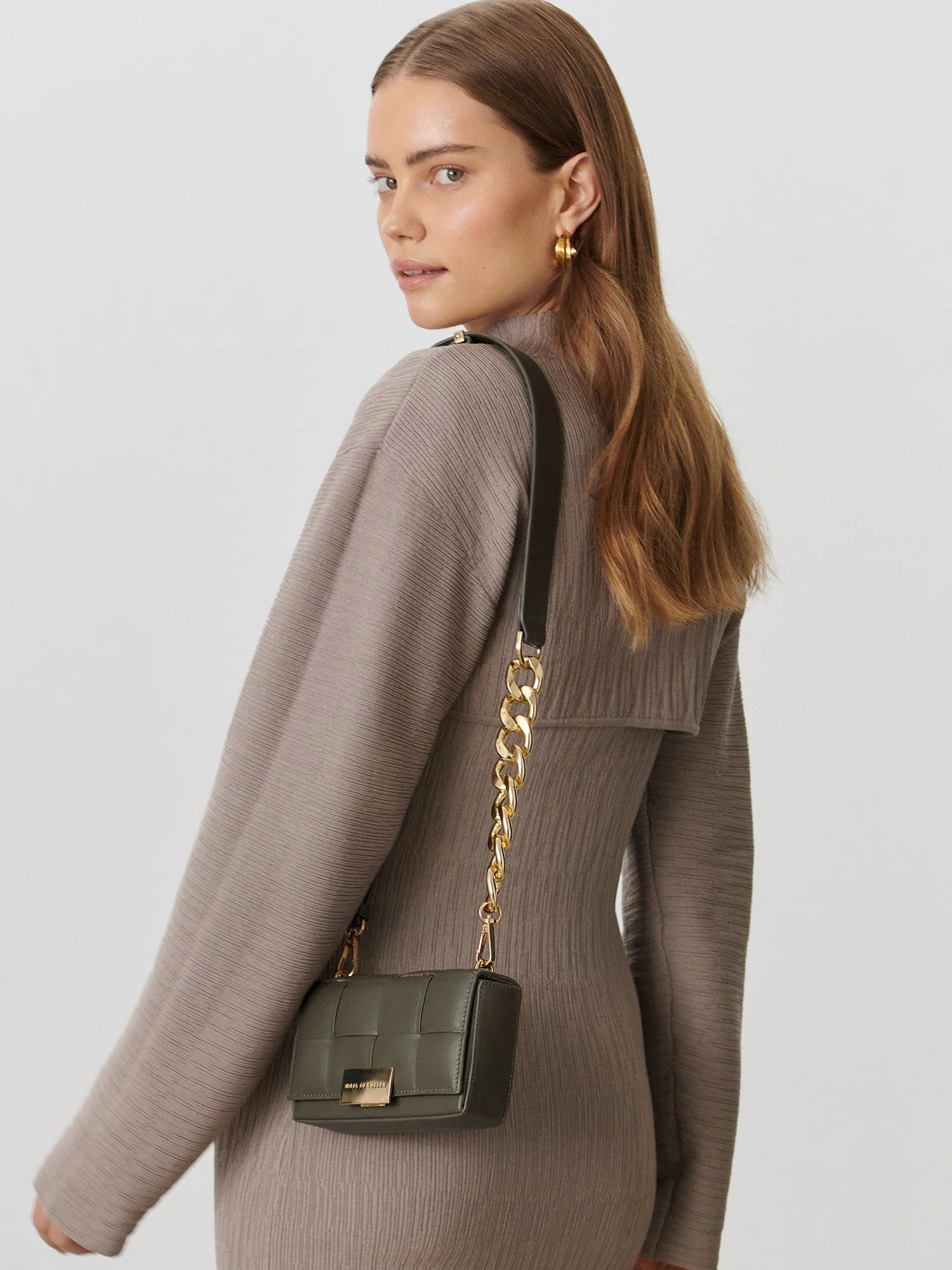 Ideal Of Sweden Braided Crossbody Bag, Olive - Brands We Love - Image 7