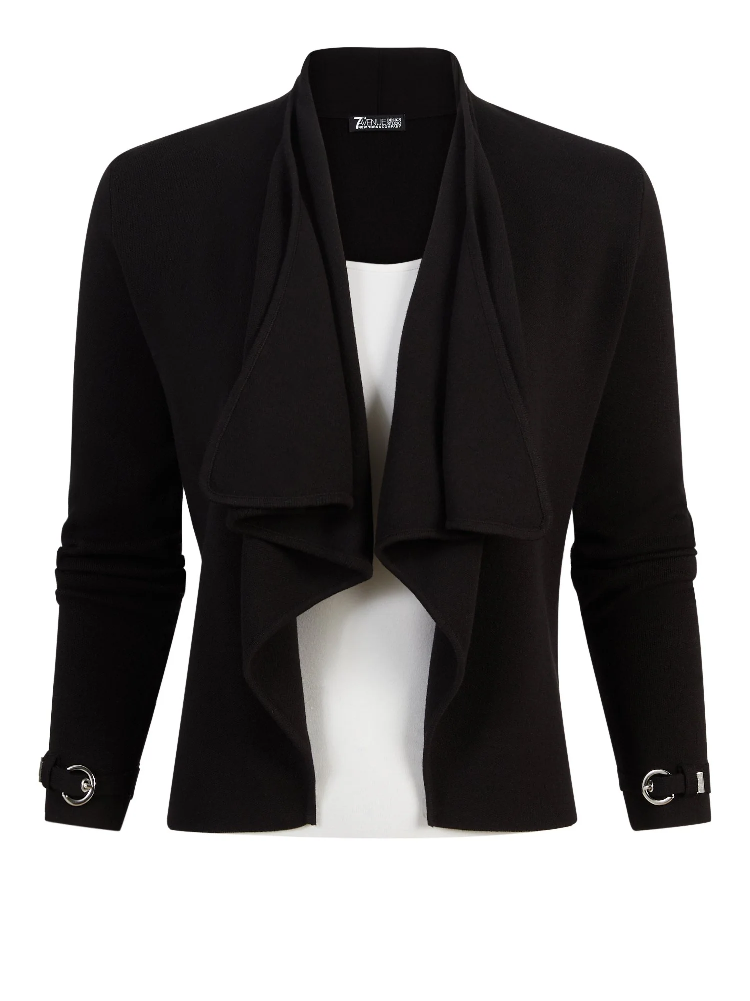 Buckle-Detail Flyaway Cardigan - Image 2