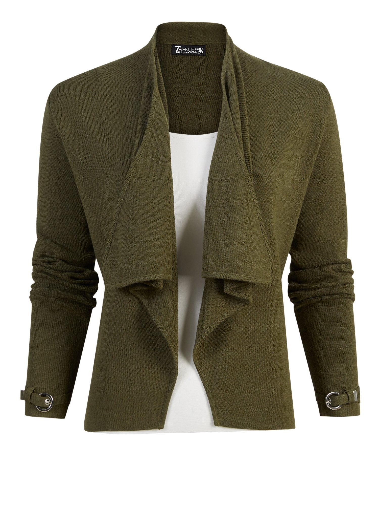 Buckle-Detail Flyaway Cardigan - Image 5