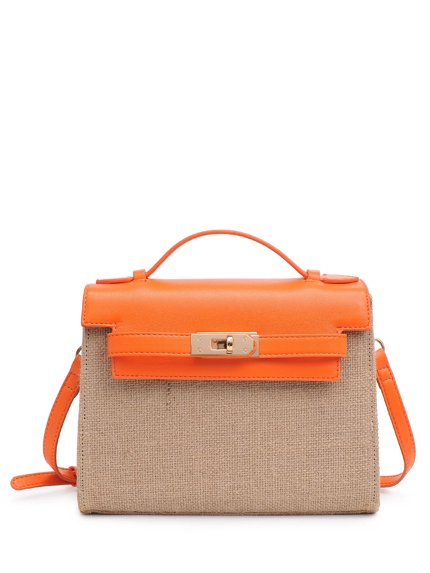 Urban Expressions Burlap Convertible Top Handle Bag - Brands We Love - Image 2