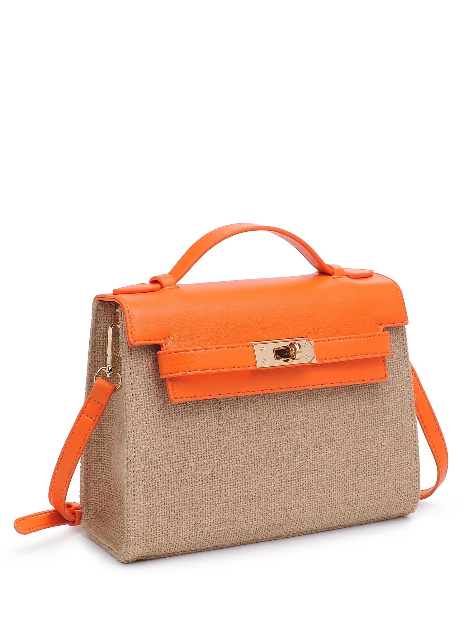 Urban Expressions Burlap Convertible Top Handle Bag - Brands We Love - Image 4