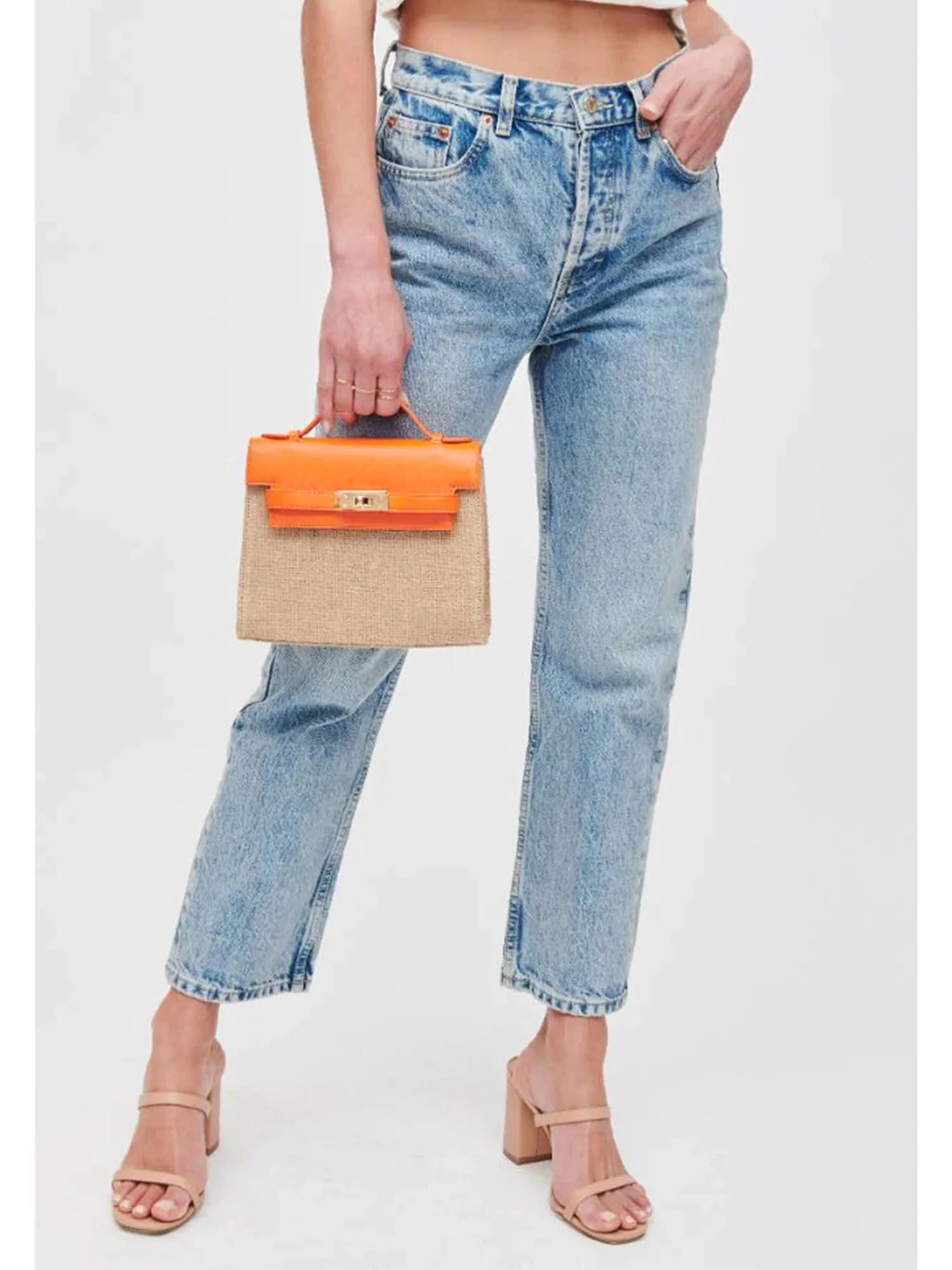 Urban Expressions Burlap Convertible Top Handle Bag - Brands We Love - Image 7