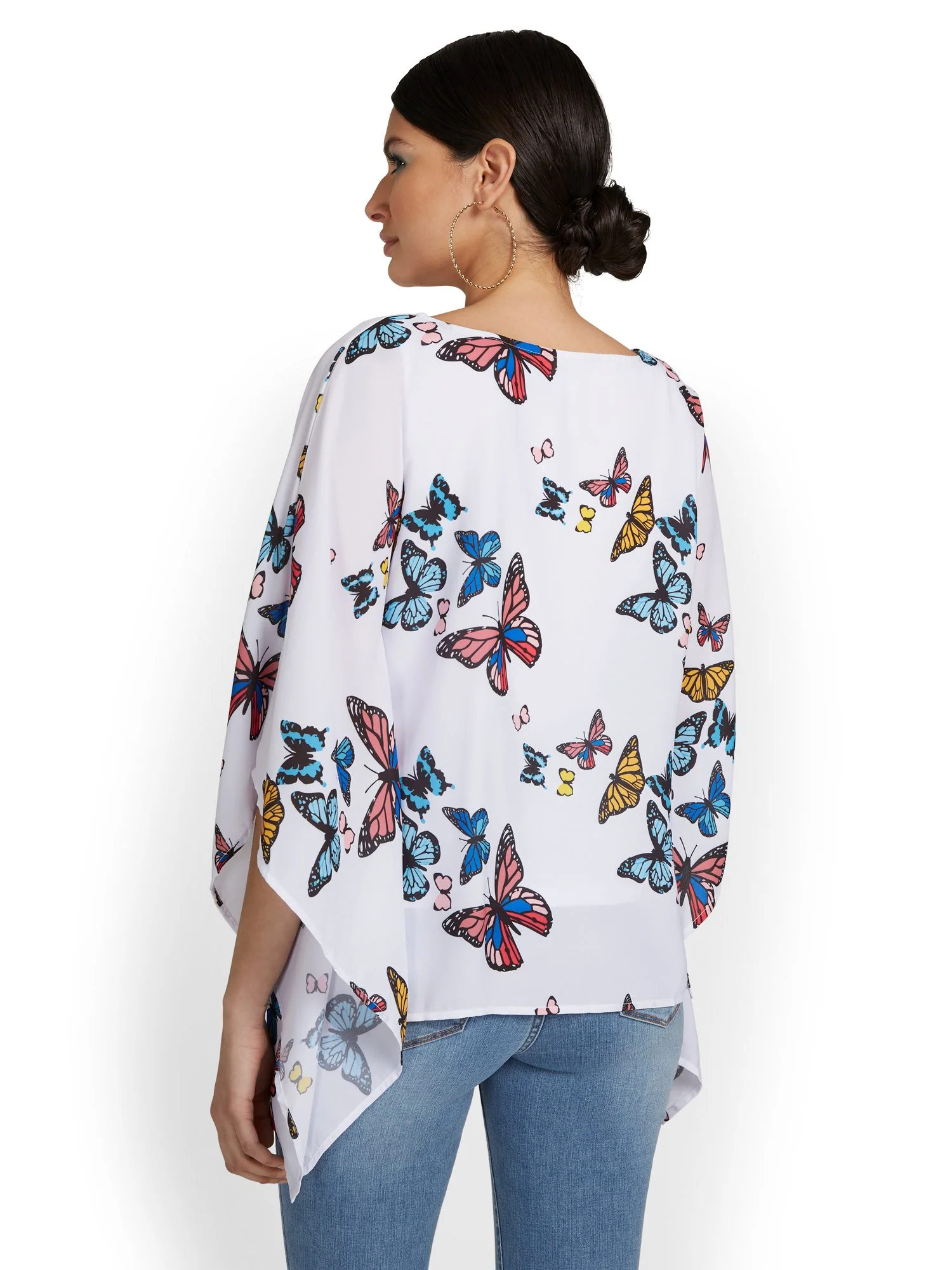 Butterfly-Print Caftan Blouse - Image 3