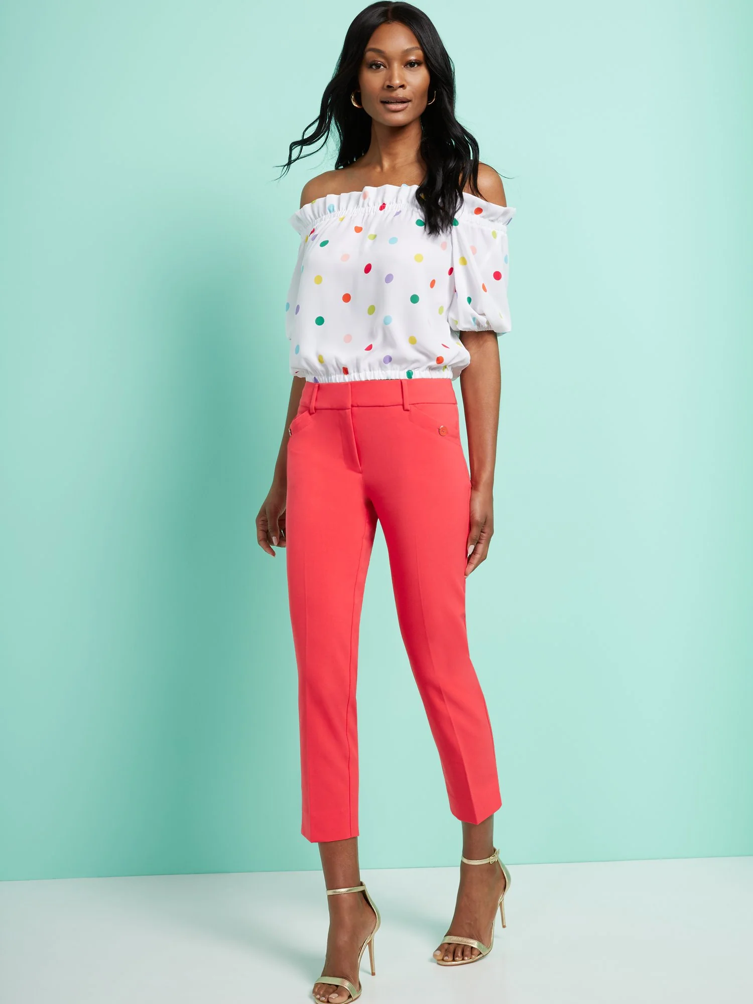 Button-Accent Capri Pant - Modern Fit - Double Stretch - Image 13