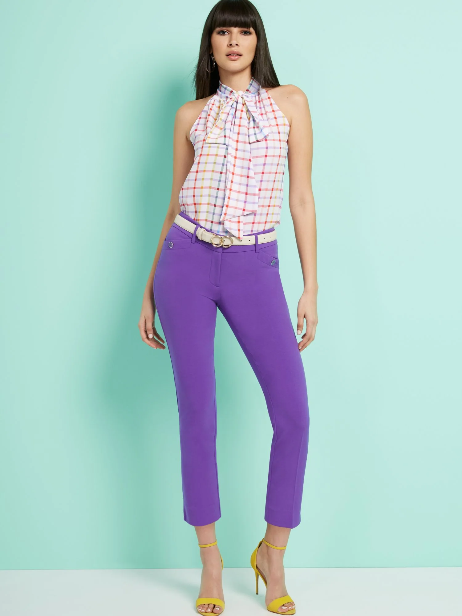 Button-Accent Capri Pant - Modern Fit - Double Stretch - Image 22